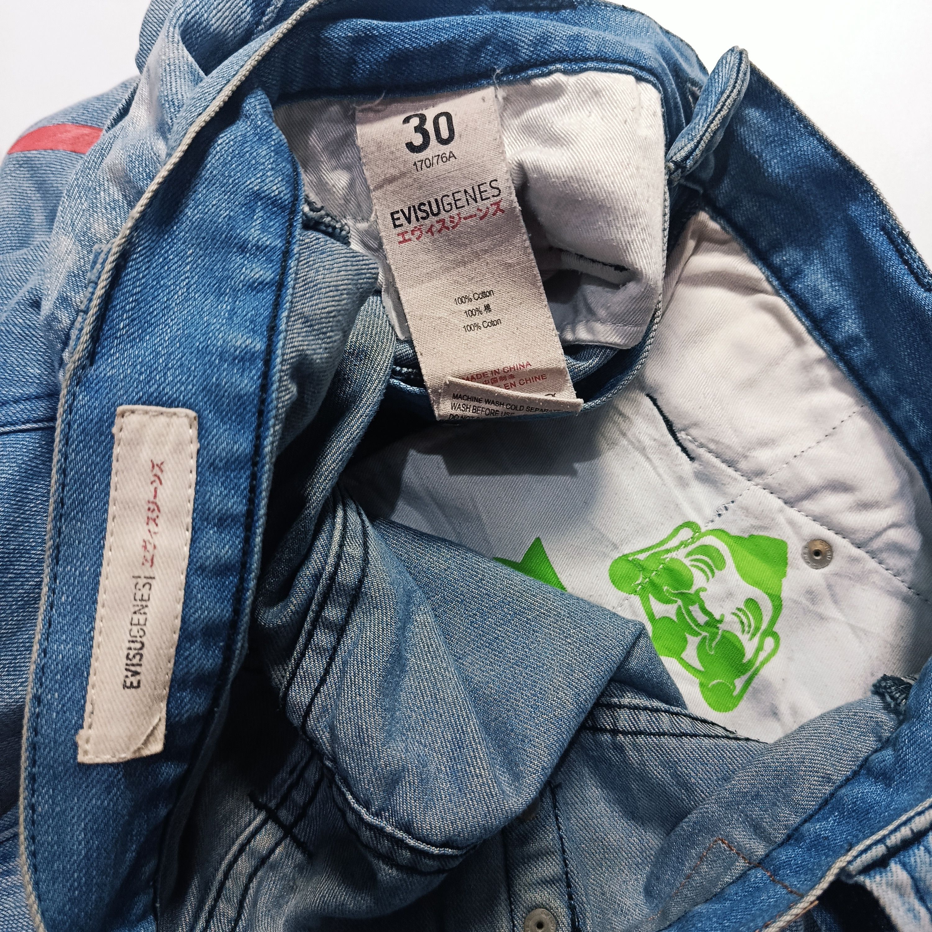 Evisu Evisu Genes Gull Denim Shorts Strap Back Size US 30 / EU 46 - 9 Thumbnail