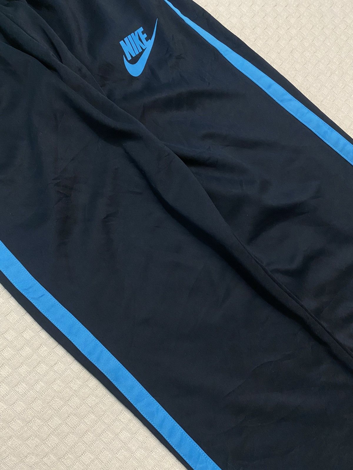 Billie Eilish × Nike 💥 VINTAGE NIKE 90S BAGGY WIDE LEG SWOOSH TRACK PANTS Y2K Size US 28 / EU 44 - 6 Thumbnail
