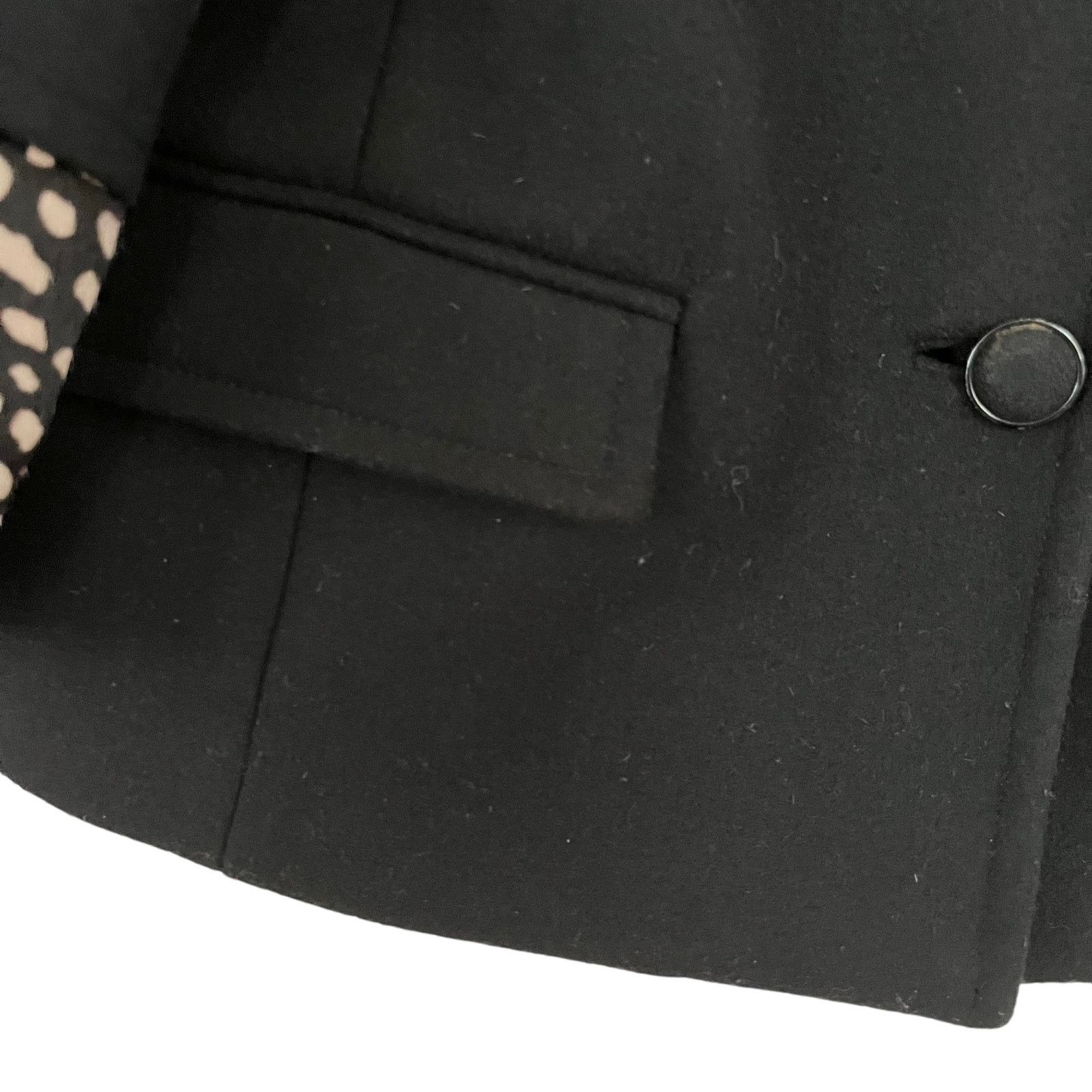 Tory Burch Tory Burch Peggy Calf Half Trimmed Wool Blend Jacket Black Size XL / US 12-14 / IT 48-50 - 4 Thumbnail