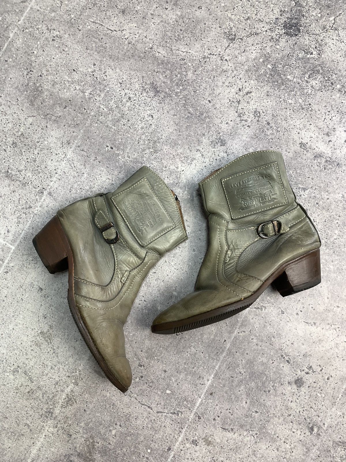 Levi's Made & Crafted Vintage Levi’s LEATHER BOOTS AS 98 Cowboy western USA 43 Size US 9.5 / EU 42-43 - 3 Thumbnail