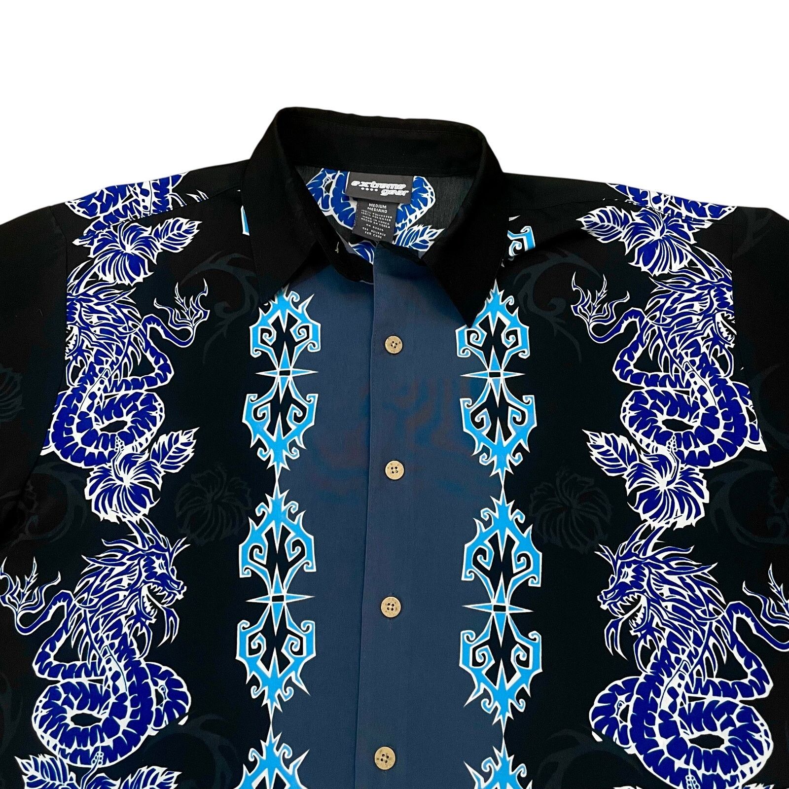 Vintage Y2k Extreme Gear Dragon Button Up Shirt - Size M Size US M / EU 48-50 / 2 - 5 Thumbnail