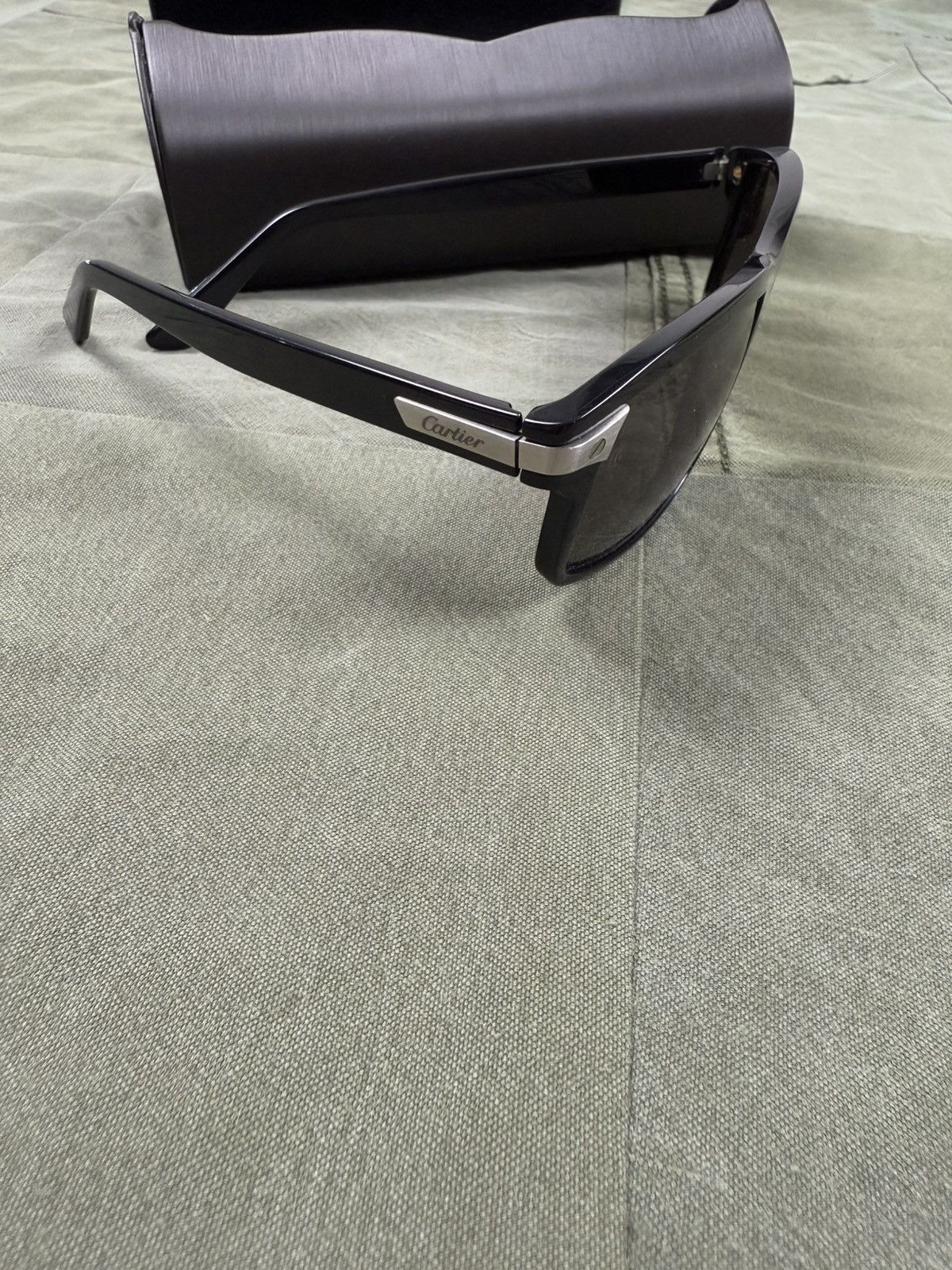 Cartier Black Framed Sunglasses Size ONE SIZE - 3 Thumbnail