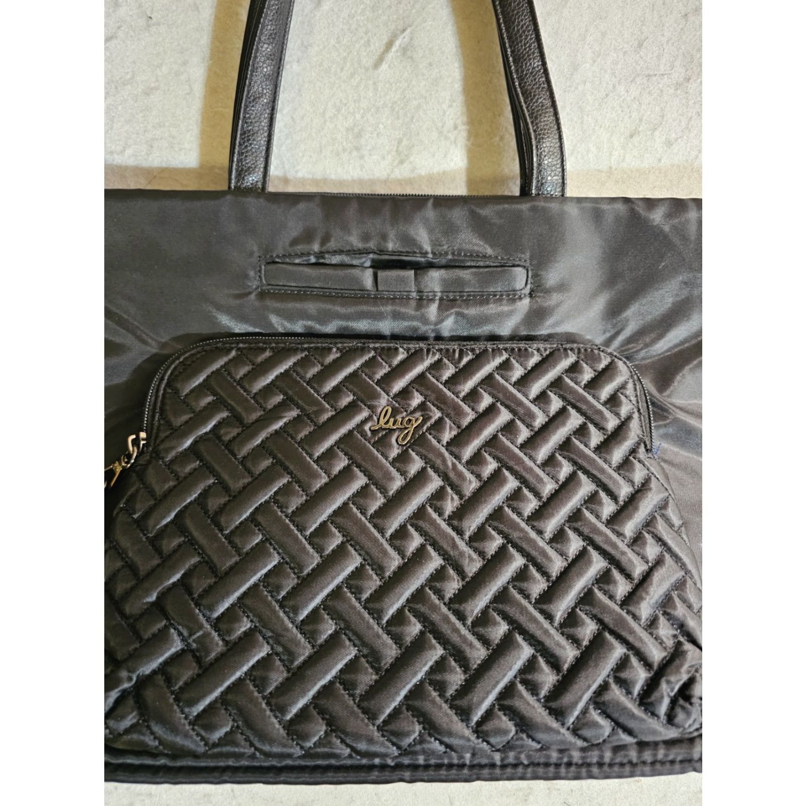 Vintage Lug Arpeggio Tote Bag Black Organizer Multiple Pockets Travel/Daily Use! Size ONE SIZE - 2 Thumbnail