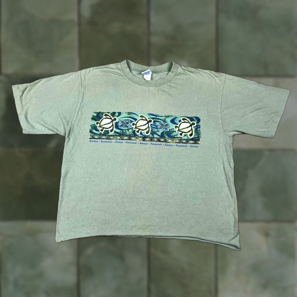 Vintage VINTAGE Crazy Shirts T-Shirt Unisex Adults Cropped Hawaii 90s Graphic Green Large Short Sleeve Crew Neck Cotton Size US L / EU 52-54 / 3 - 1 Thumbnail