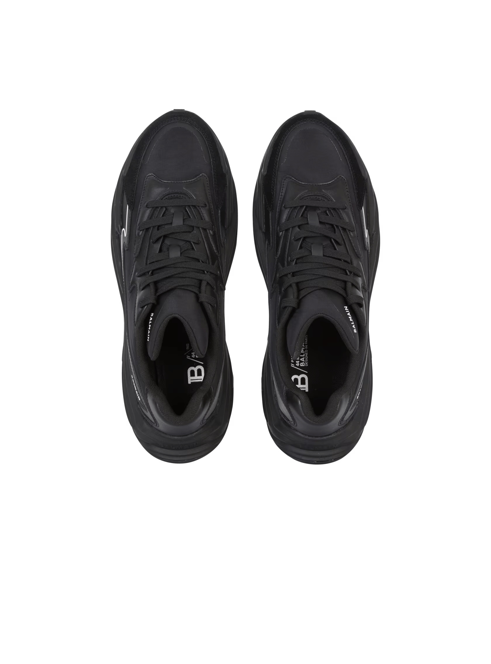 Balmain o1s1wg110325 Run-Row Low-Top Sneakers in Black Size US 10 / EU 43 - 3 Thumbnail