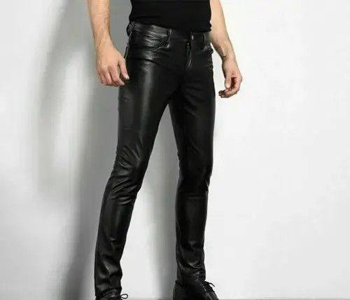 Jean Faux Leather Skinny Pants Size US 36 / EU 52 - 8 Thumbnail