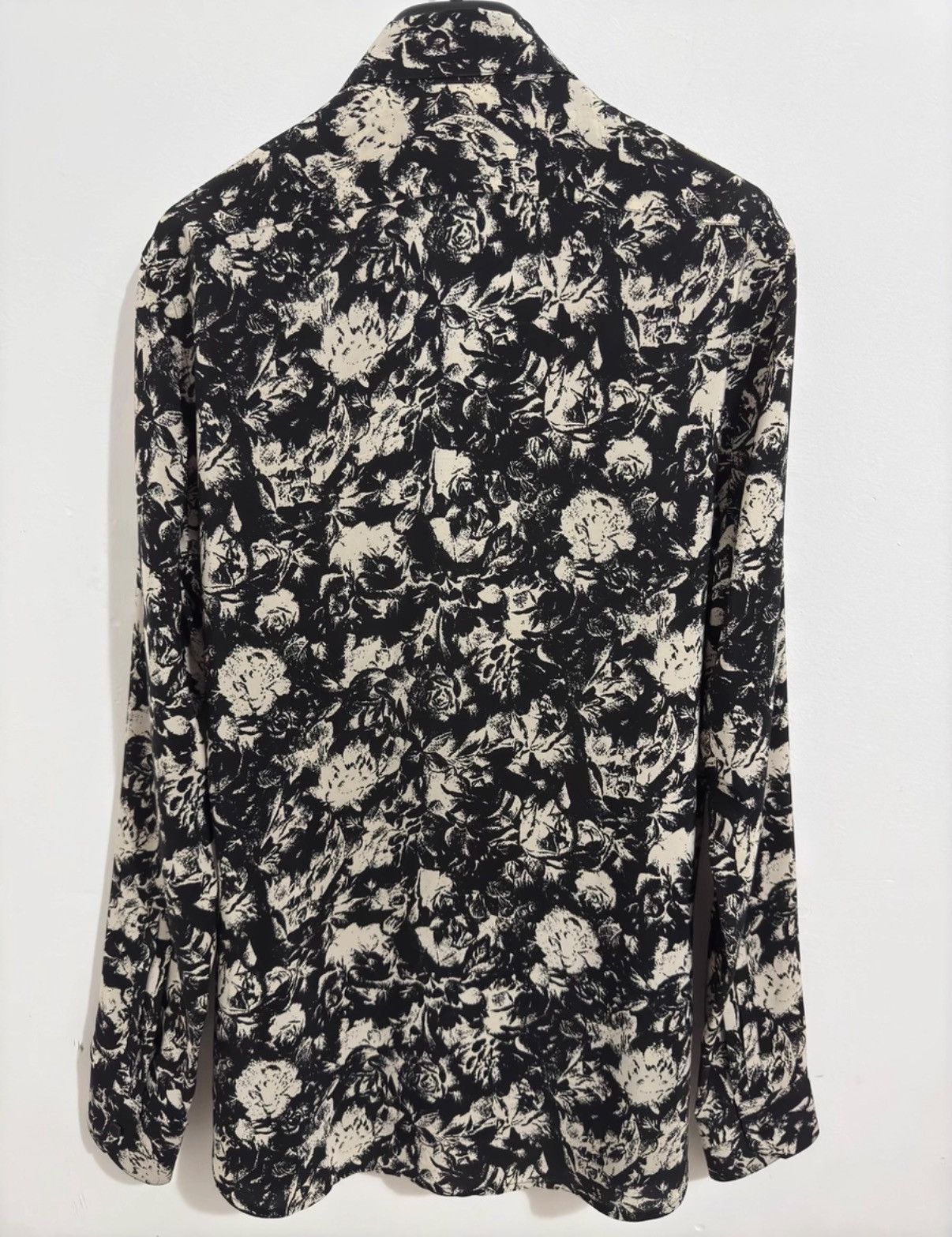 Saint Laurent Paris SLP 21FW Mulberry Silk All-Over Print French Rose Shirt Size US XS / EU 42 / 0 - 2 Thumbnail