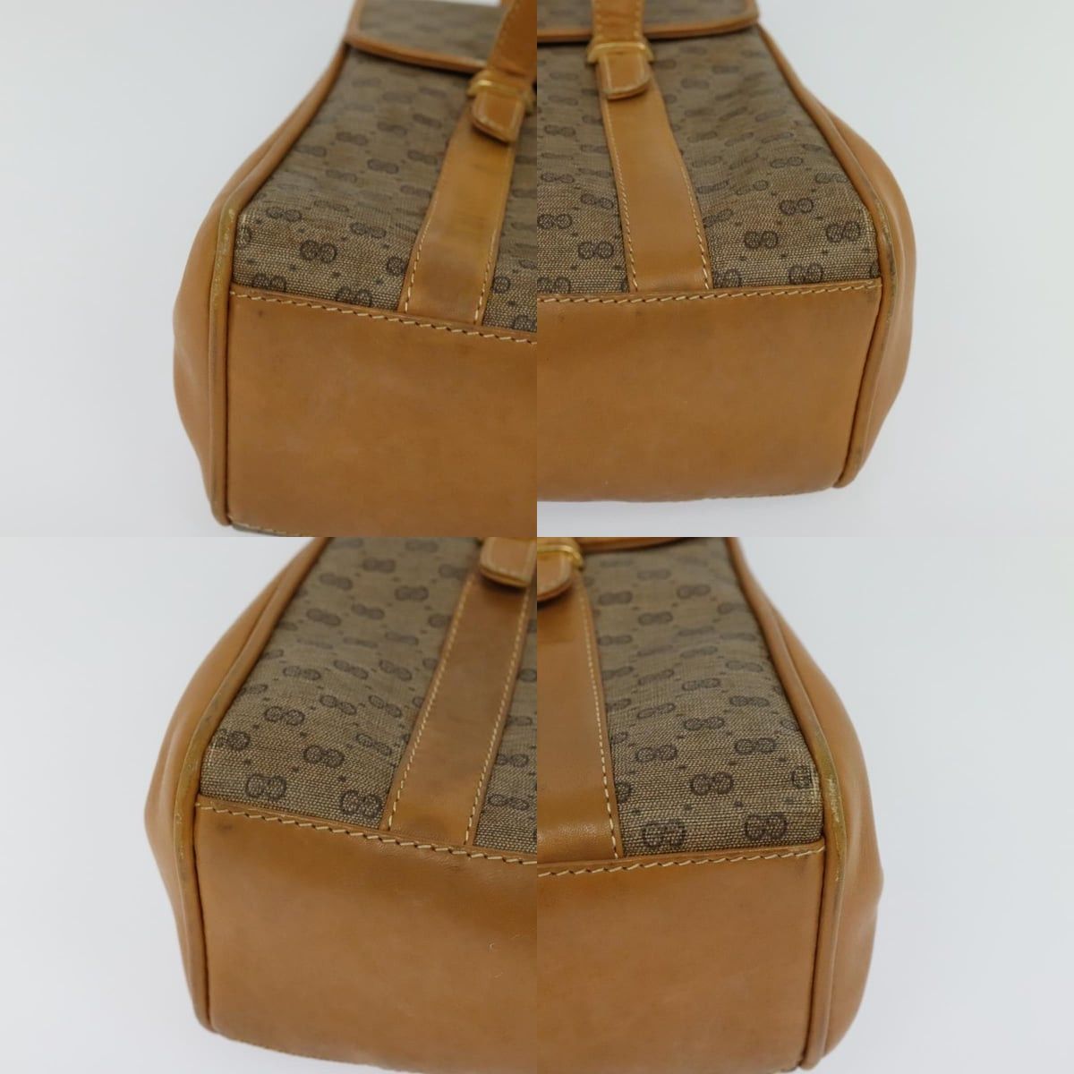 Gucci GUCCI Micro GG Supreme Hand Bag Pvc Leather Beige Gold 000 Size ONE SIZE - 10 Thumbnail