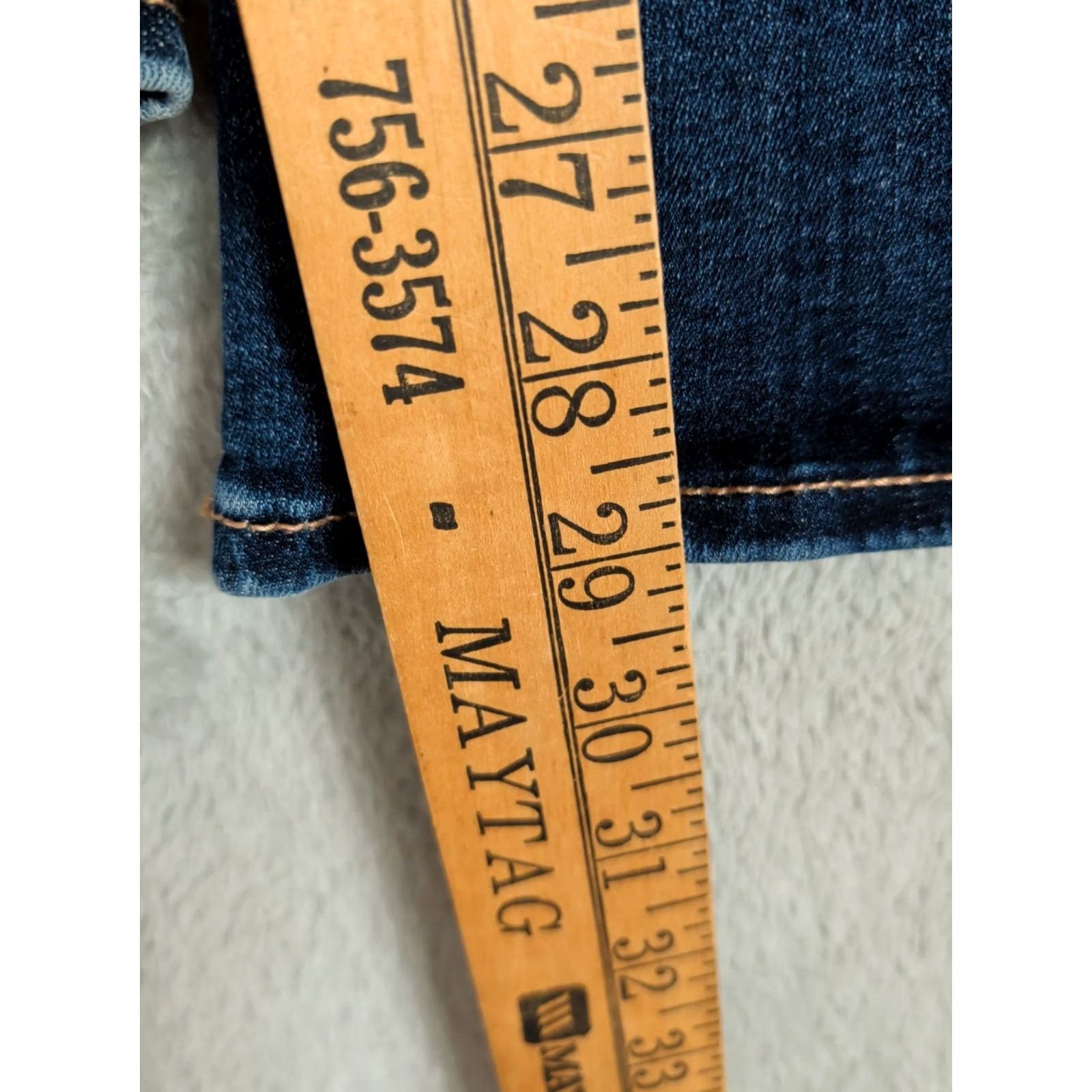 American Eagle Outfitters American Eagle Festival Flare Jeans sz 0 short Stretch Hippie Boho Blue Size 25" / US 0 / IT 36 - 7 Thumbnail