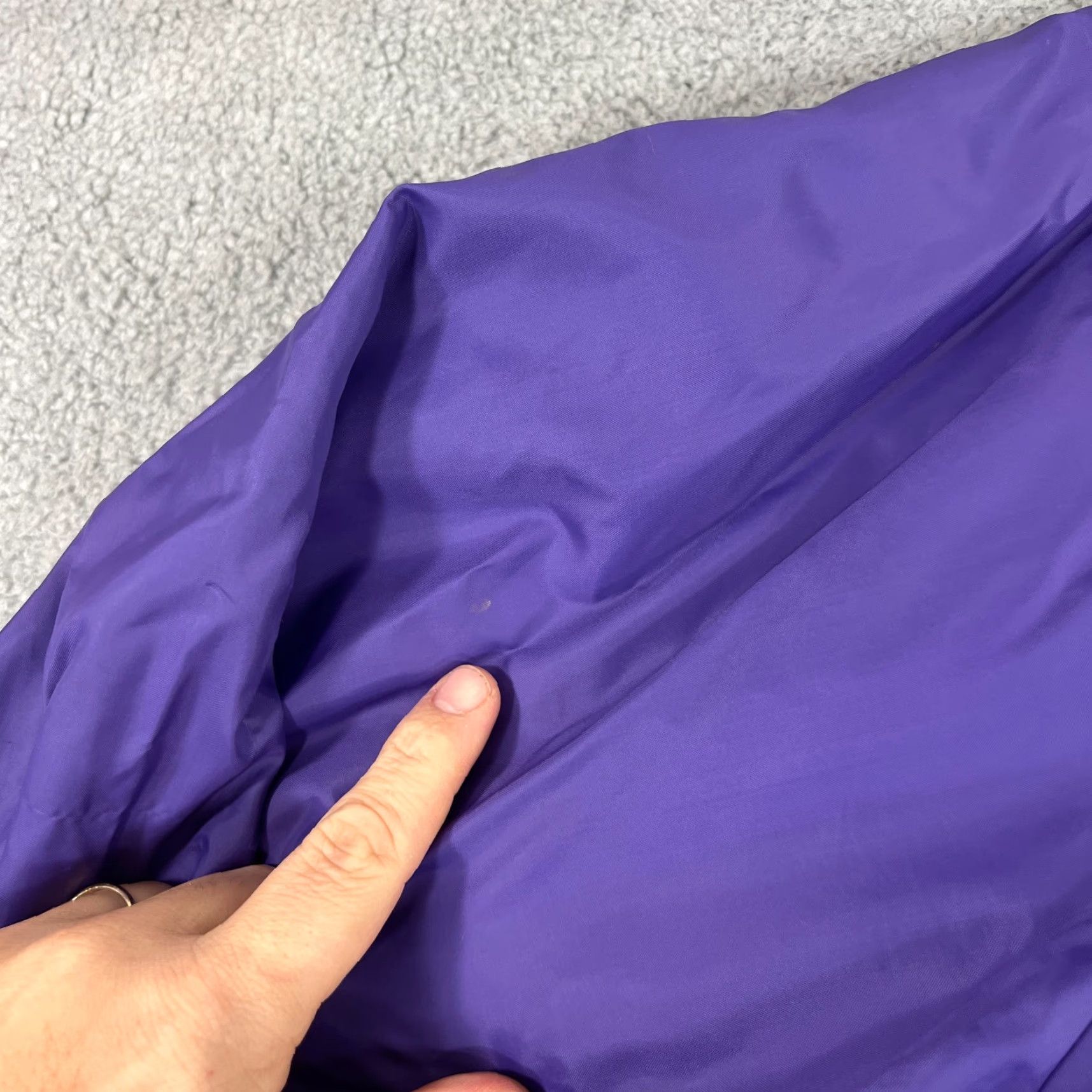 Vintage VINTAGE Northwestern Wildcats Purple Varsity Jacket Large Nylon Snap Mens 80s Size US L / EU 52-54 / 3 - 4 Thumbnail