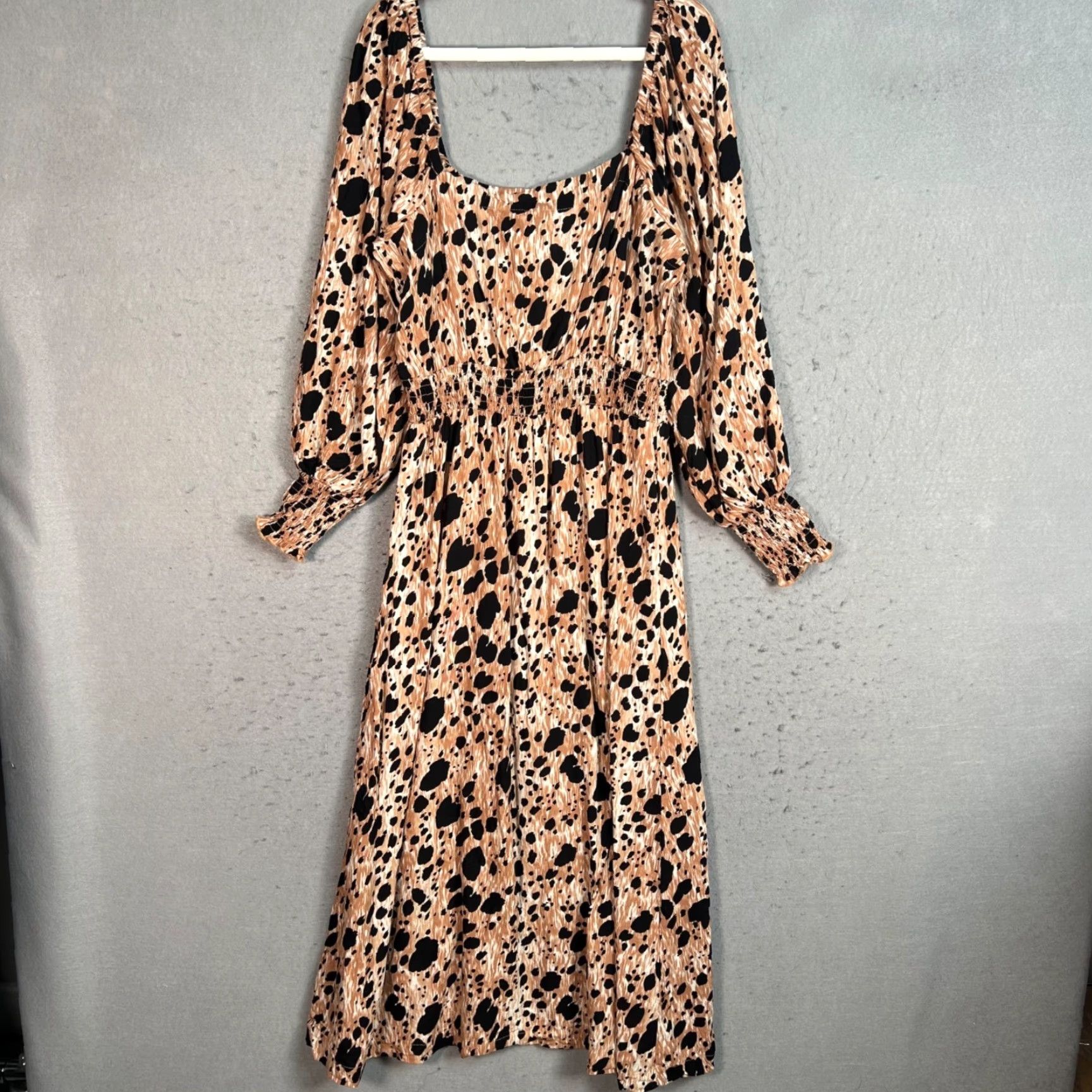 Vintage Miss Selfridge Womens Long Sleeve Midi Dress Size 4 Animal Print Size S / US 4 / IT 40 - 2 Thumbnail