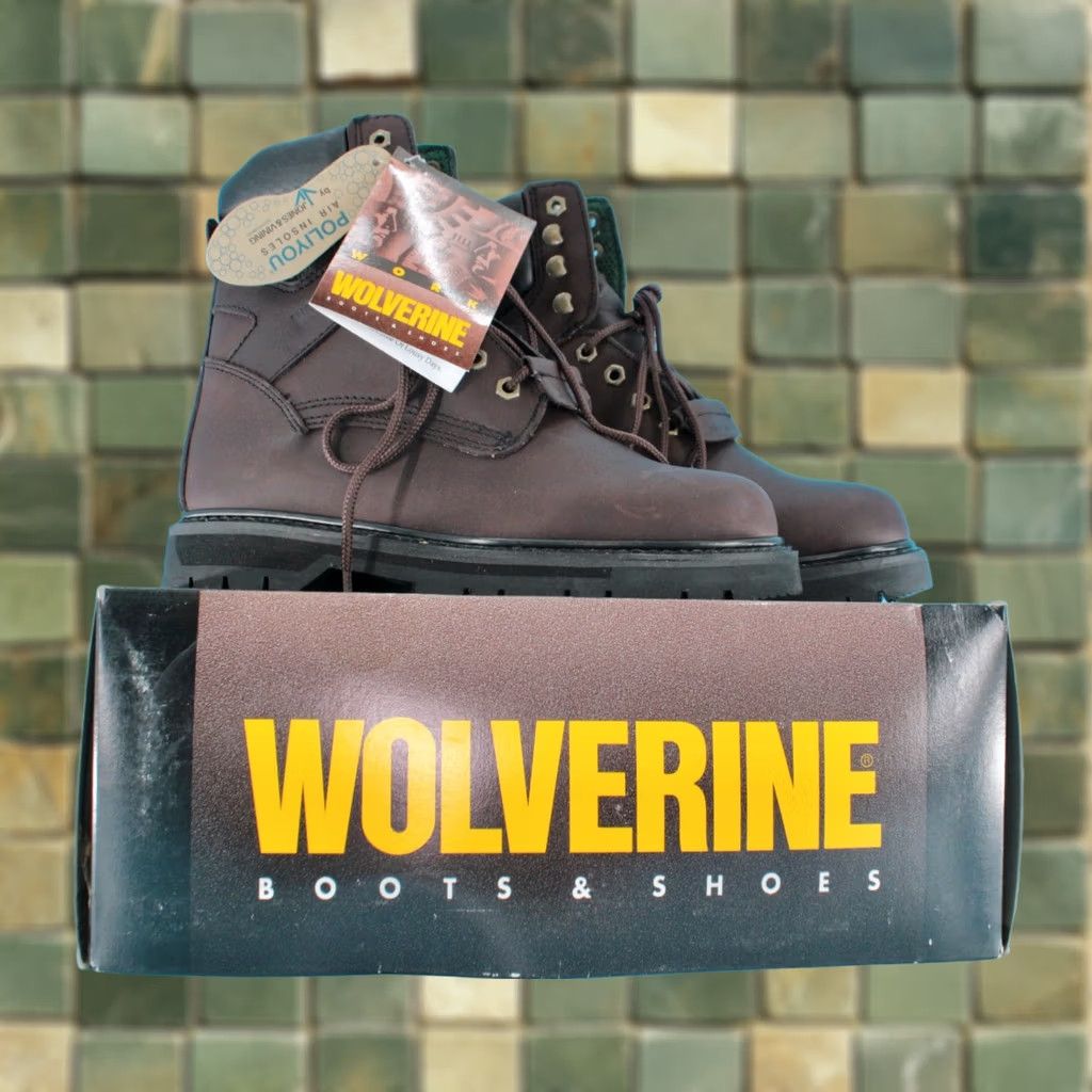 Vintage VINTAGE Mens Wolverine 70s Brown Work Boots Size 7.5 1970s Shoes Size US M / EU 48-50 / 2 - 1 Thumbnail