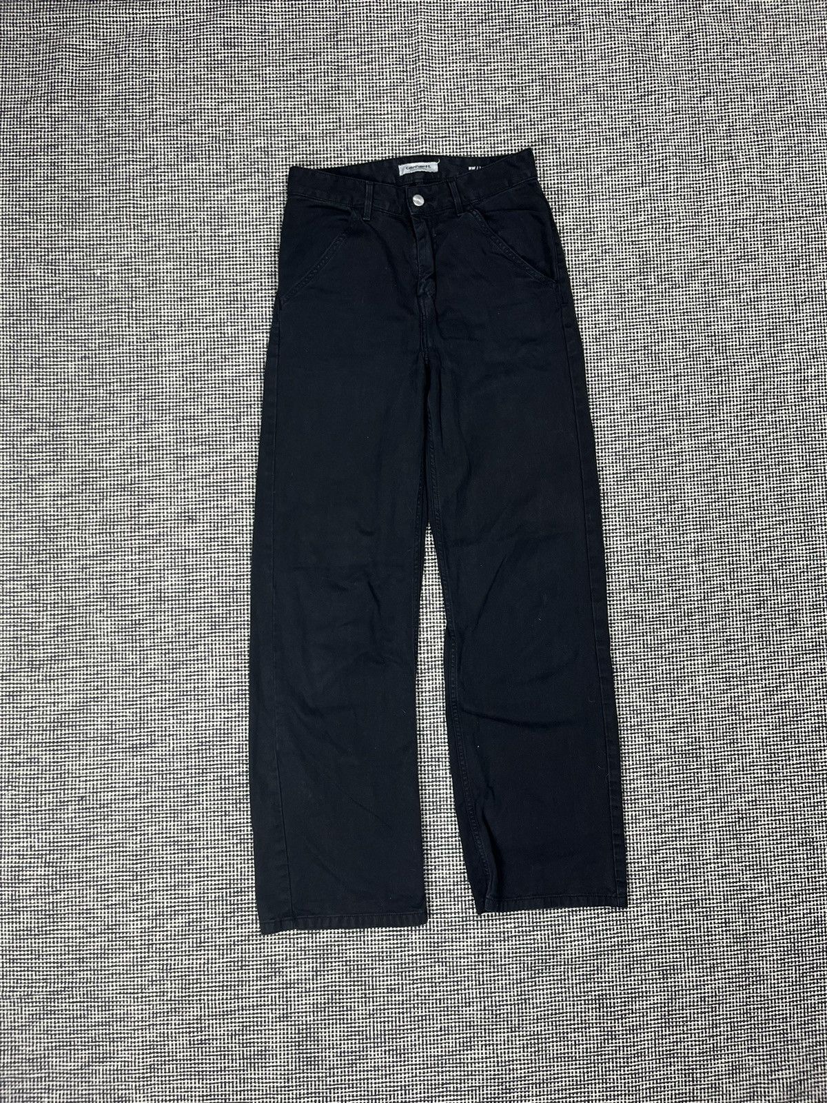 Carhartt × Carhartt Wip Carhartt loose fit baggy simple pant black pants essential Size 26" / US 2 / IT 38 - 3 Thumbnail