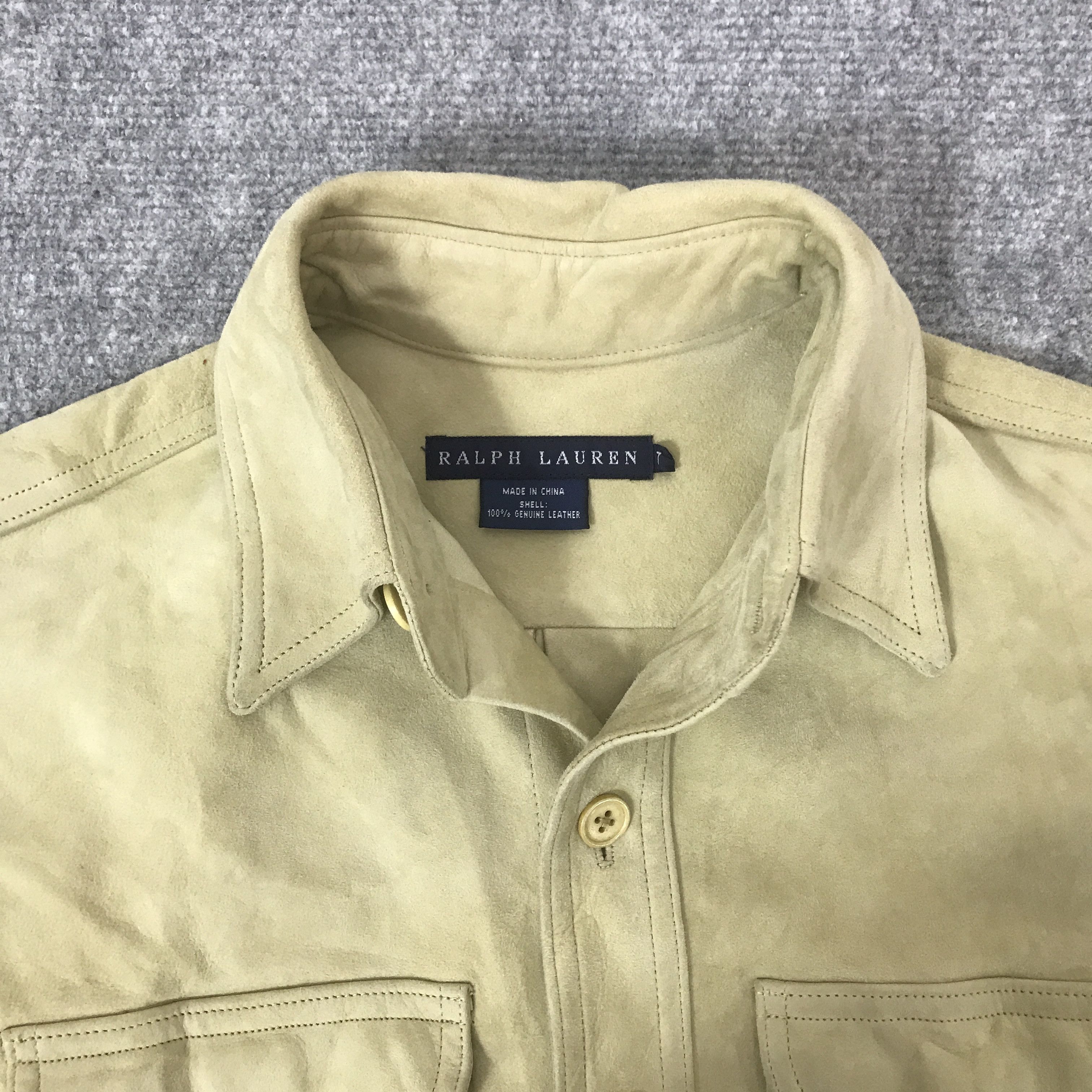 Ralph Lauren Vintage Ralph Lauren Leather button Up T-Shirt Size US M / EU 48-50 / 2 - 7 Thumbnail