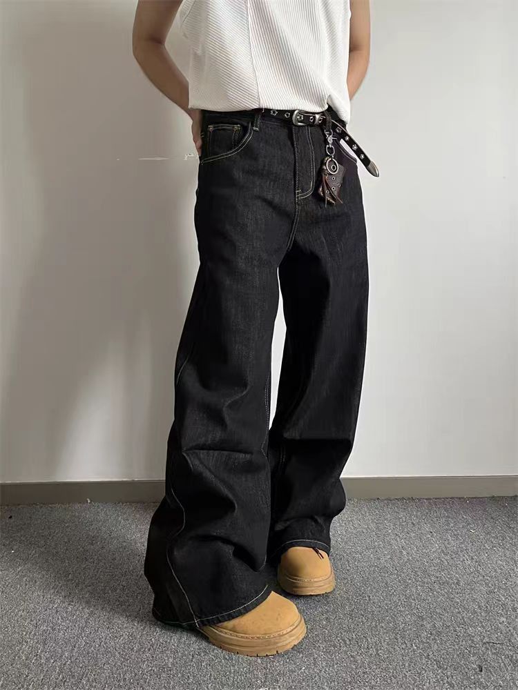 Jean Loose-fitting wide-leg black jeans Size US 34 / EU 50 - 3 Thumbnail