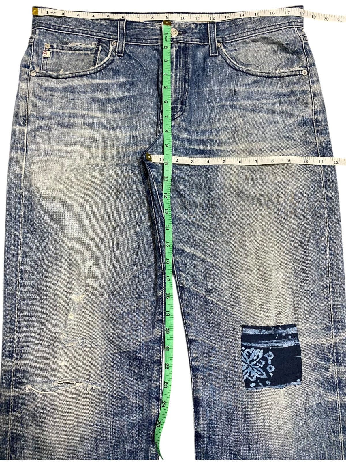 AG Adriano Goldschmied Vintage Adriano Goloschmieo Faded Distressed Loose Jeans Size US 36 / EU 52 - 15 Thumbnail