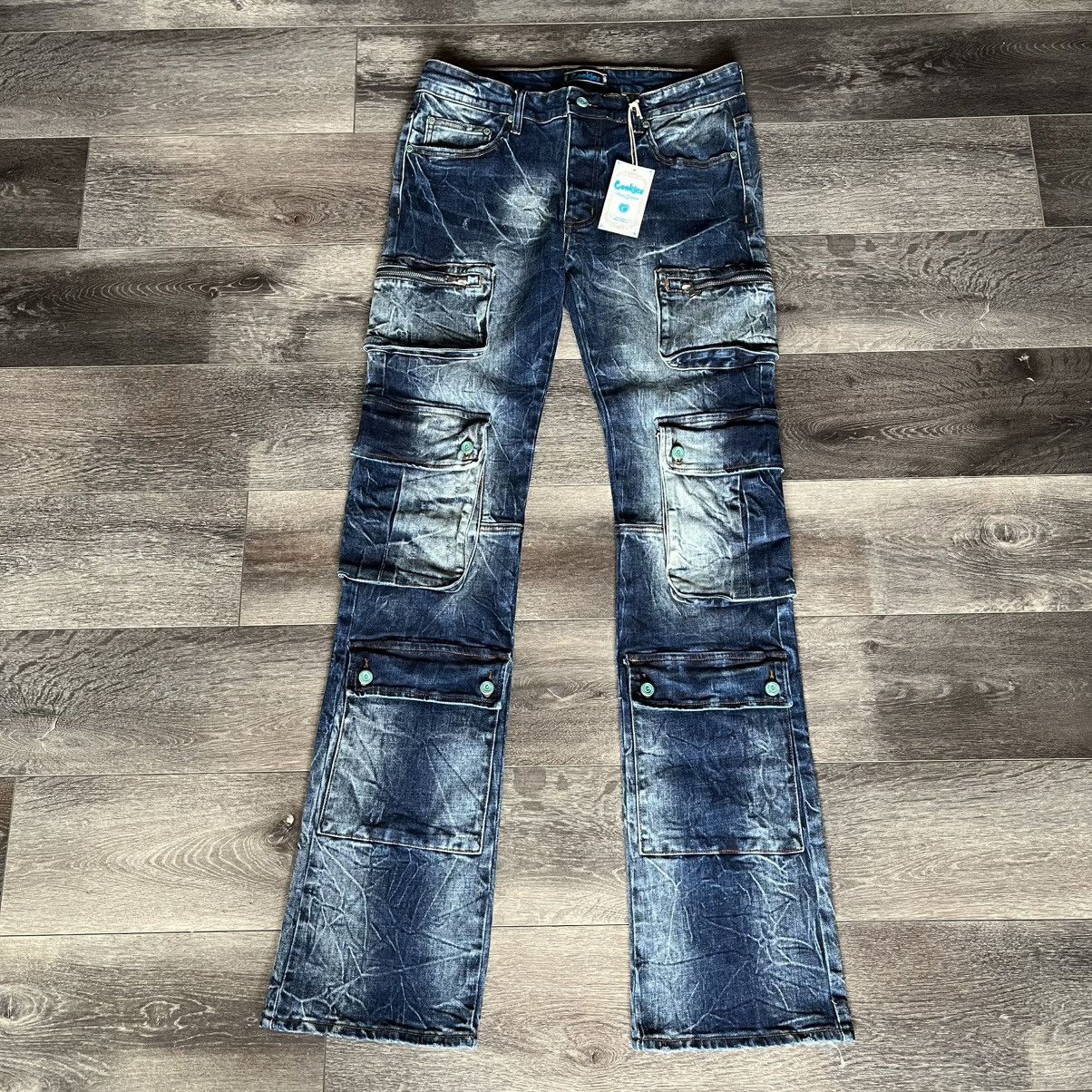 Cookies New Cookies Core Modern Flare Fit Cargo Washed Denim Jeans Size US 32 / EU 48 - 1 Thumbnail