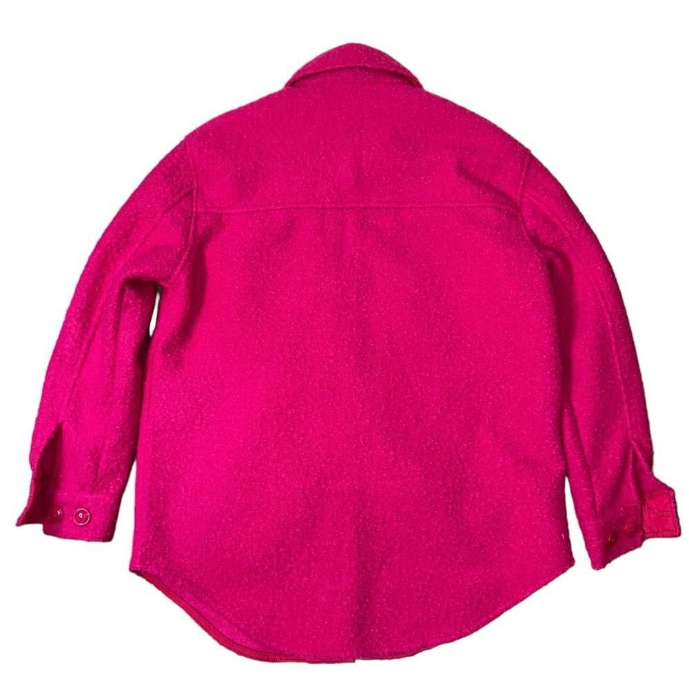 Designer Anthropologie l RD Style Unlined Flash Pink Shacket Medium Size M / US 6-8 / IT 42-44 - 6 Thumbnail