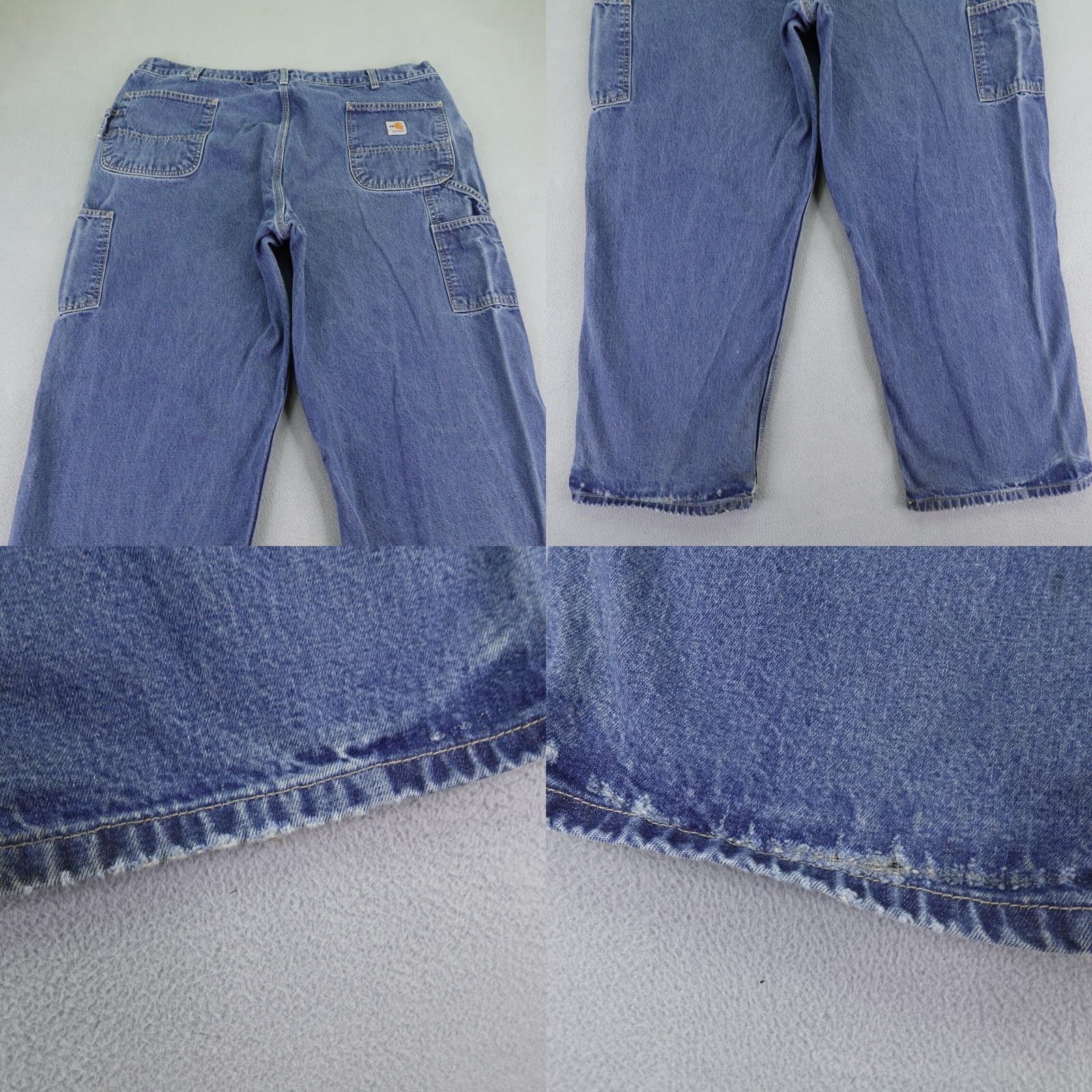 Carhartt VINTAGE Carhartt Jeans Mens 44x28 Straight Flame-Resistant Denim Blue 90s Workwear Mens Size US 42 / EU 58 - 8 Thumbnail