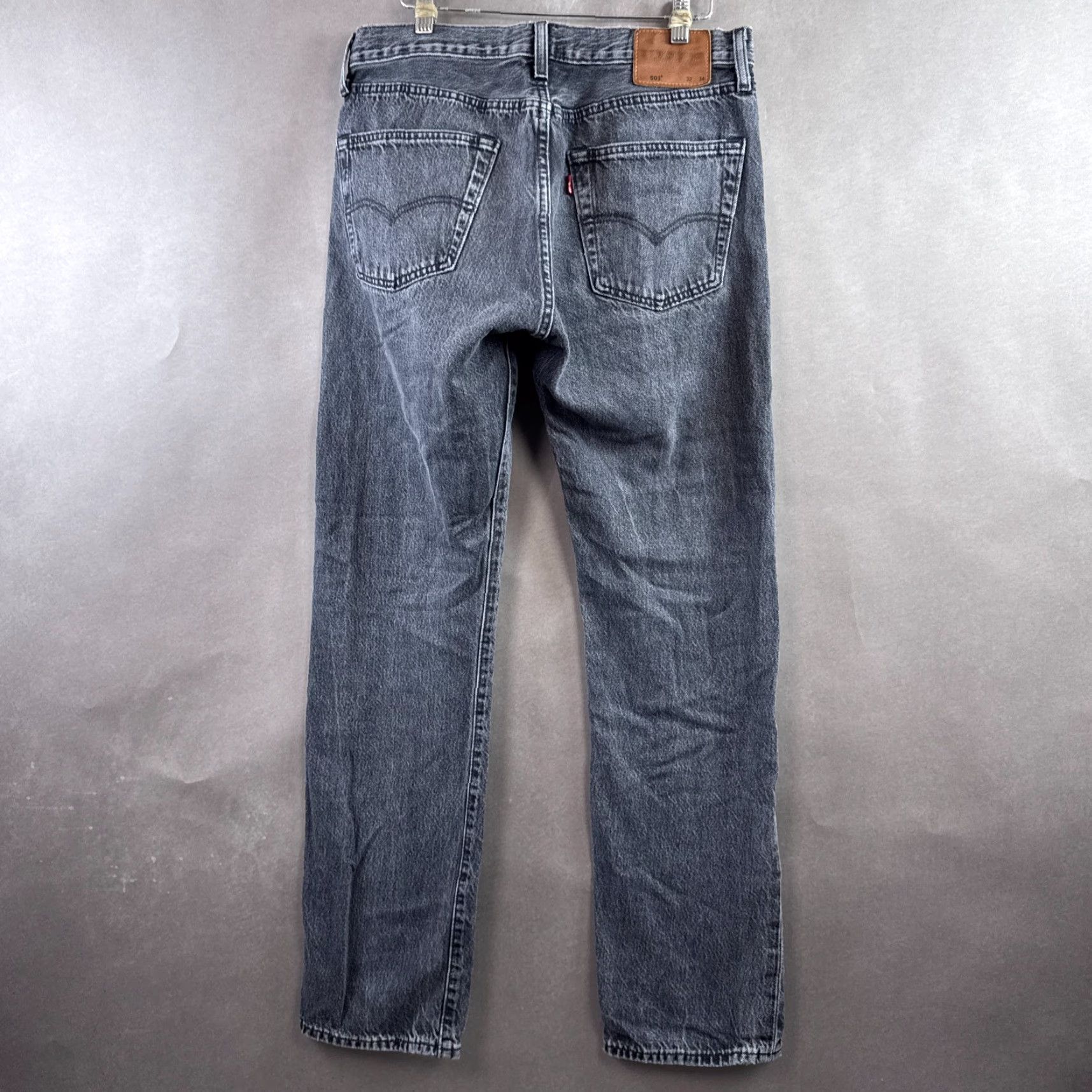 Levi's Levi's 501 Jeans Mens 32x32 Black Faded Pant Button Fly Big E Modern (Tag32x34) Size US 32 / EU 48 - 3 Thumbnail
