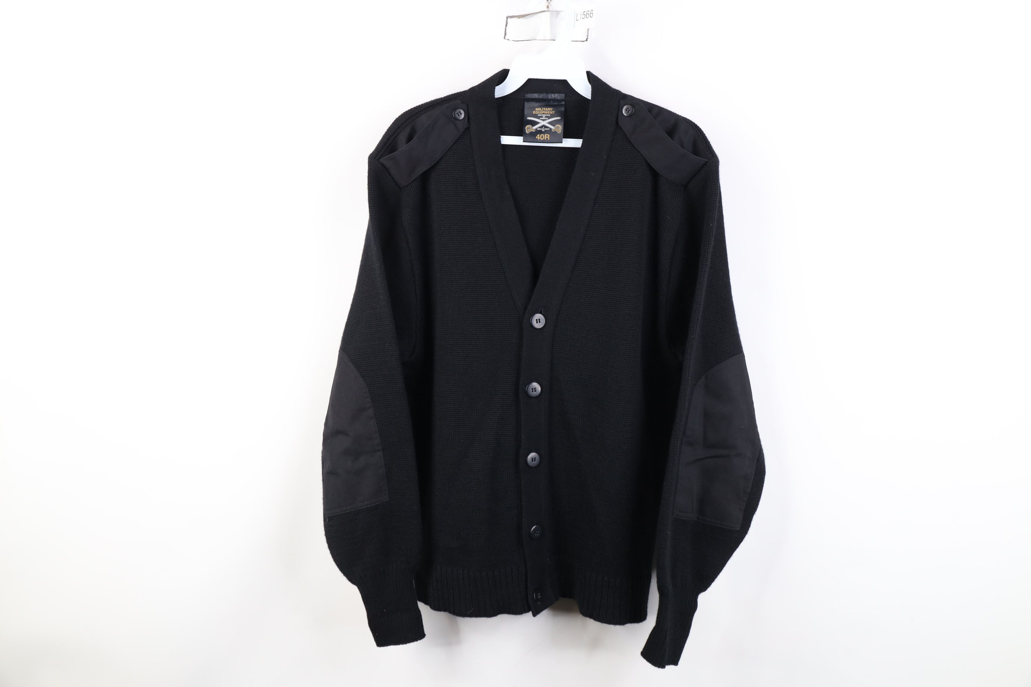 Vintage Vintage 90s Knit Military Commando Cardigan Sweater Black Size US XXL / EU 58 / 5 - 1 Thumbnail