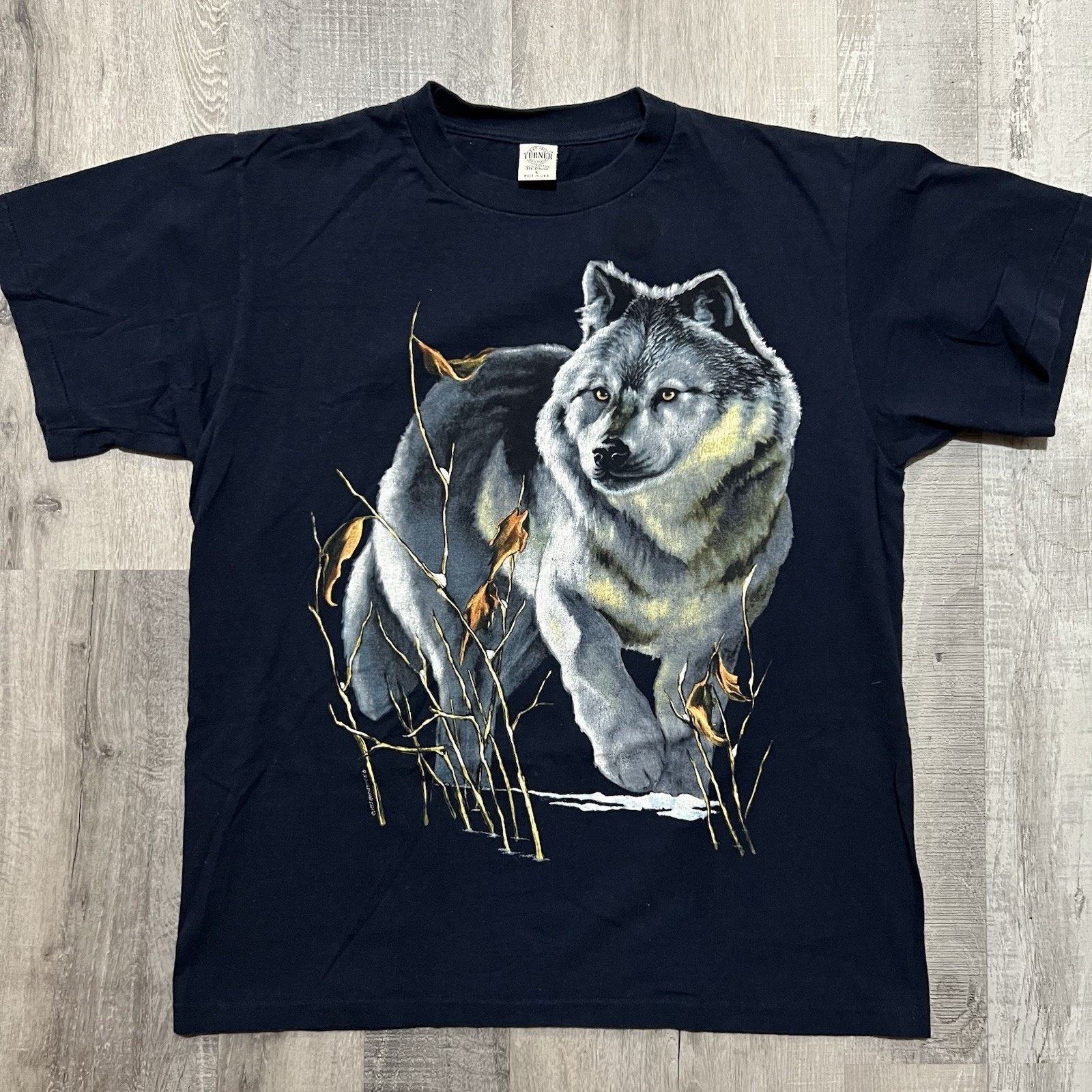 Vintage Vintage Wolf T Shirt 1990s Single Stitch USA Wolves Nature L Size US L / EU 52-54 / 3 - 1 Thumbnail