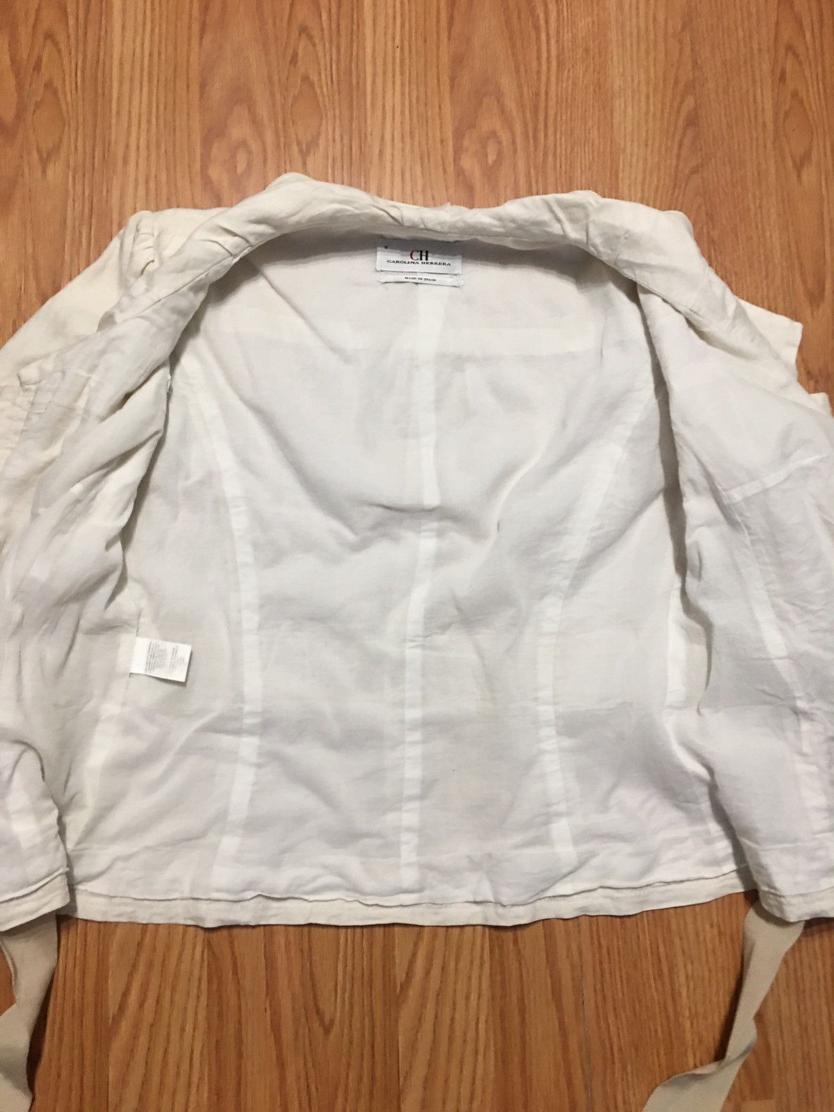 Carolina Herrera Carolina Herrera Beige Linen Vintage Light Jacket Size 8 Size S / US 4 / IT 40 - 12 Thumbnail