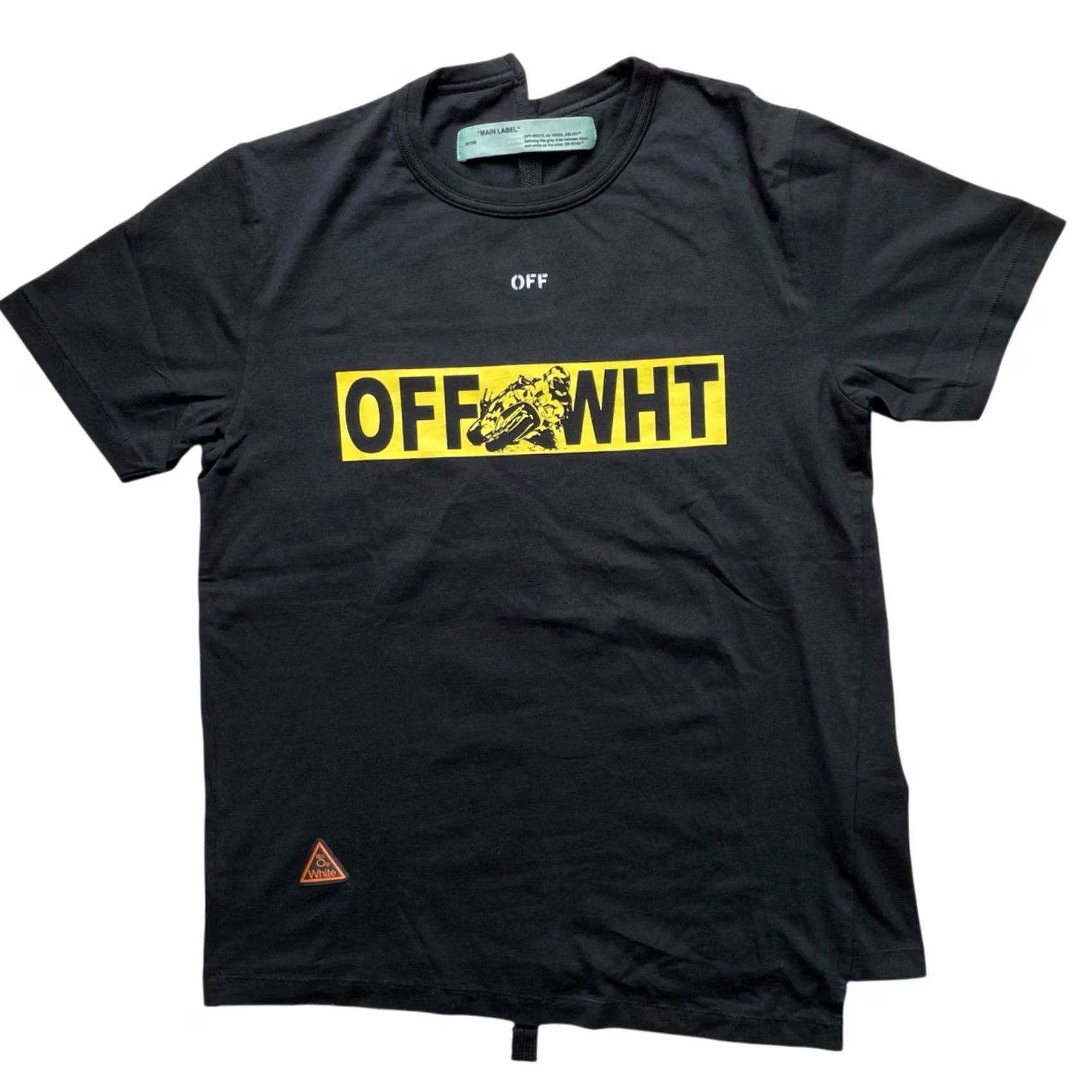 Off-White VINTAGE OFFWHITE T-Shirt Black Mens M MOTO SPLICED TEE OMAA032S18185083 Size US M / EU 48-50 / 2 - 2 Thumbnail