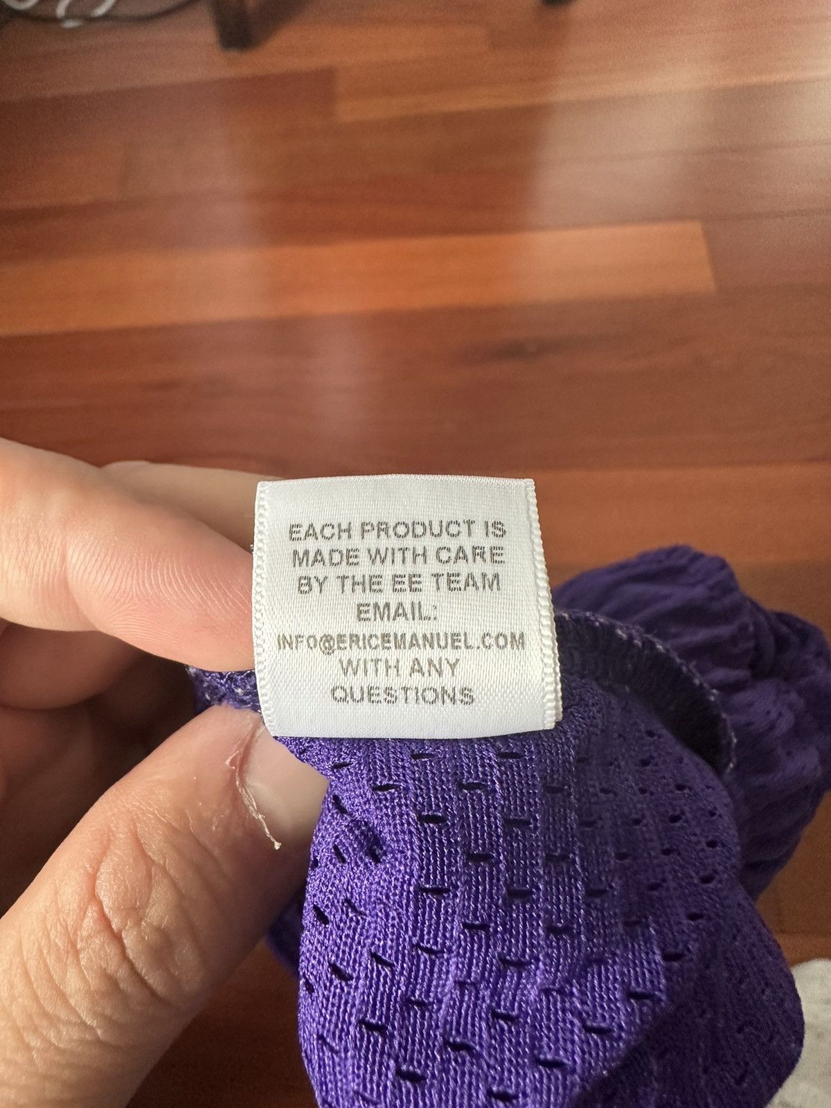 Eric Emanuel Mesh Shorts purple w black EE medium