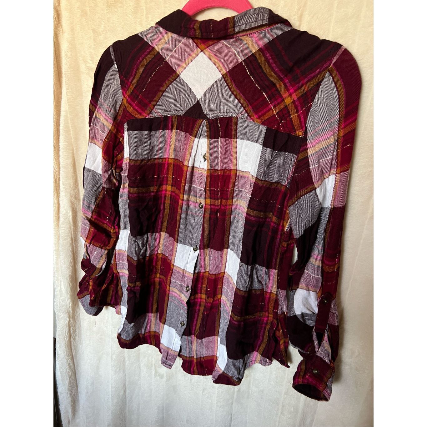 Other Maurices Multi-Colored Plaid Button Down Top Woman’s Size Me Size M / US 6-8 / IT 42-44 - 9 Thumbnail