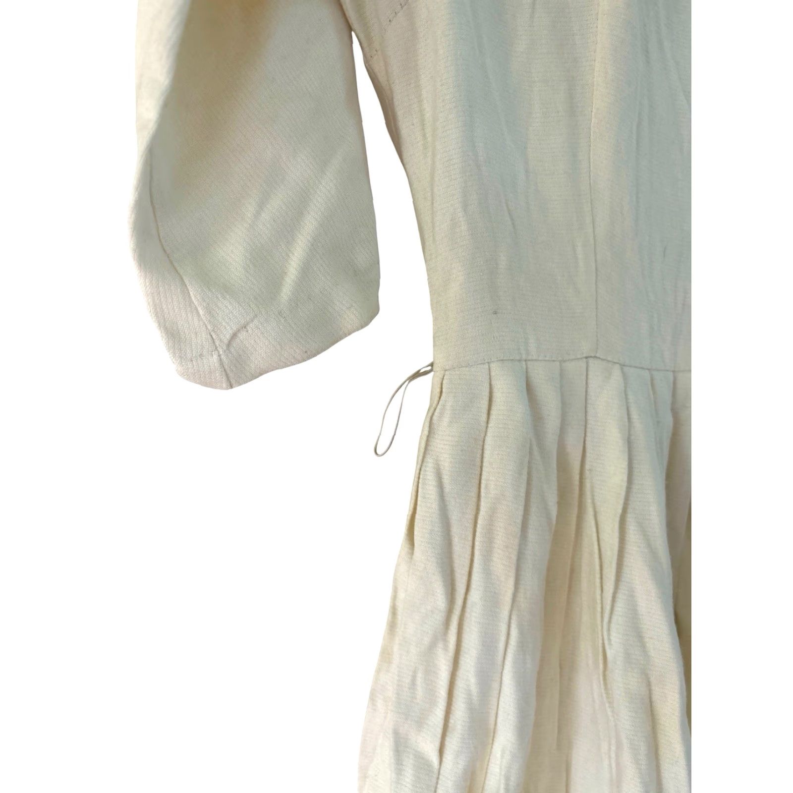 Vintage VINTAGE fit and flare pleated skirt dress womens XS 70s yellow 70s Womens XS Dress pleated fit and flare Size 26" / US 2 / IT 38 - 3 Thumbnail