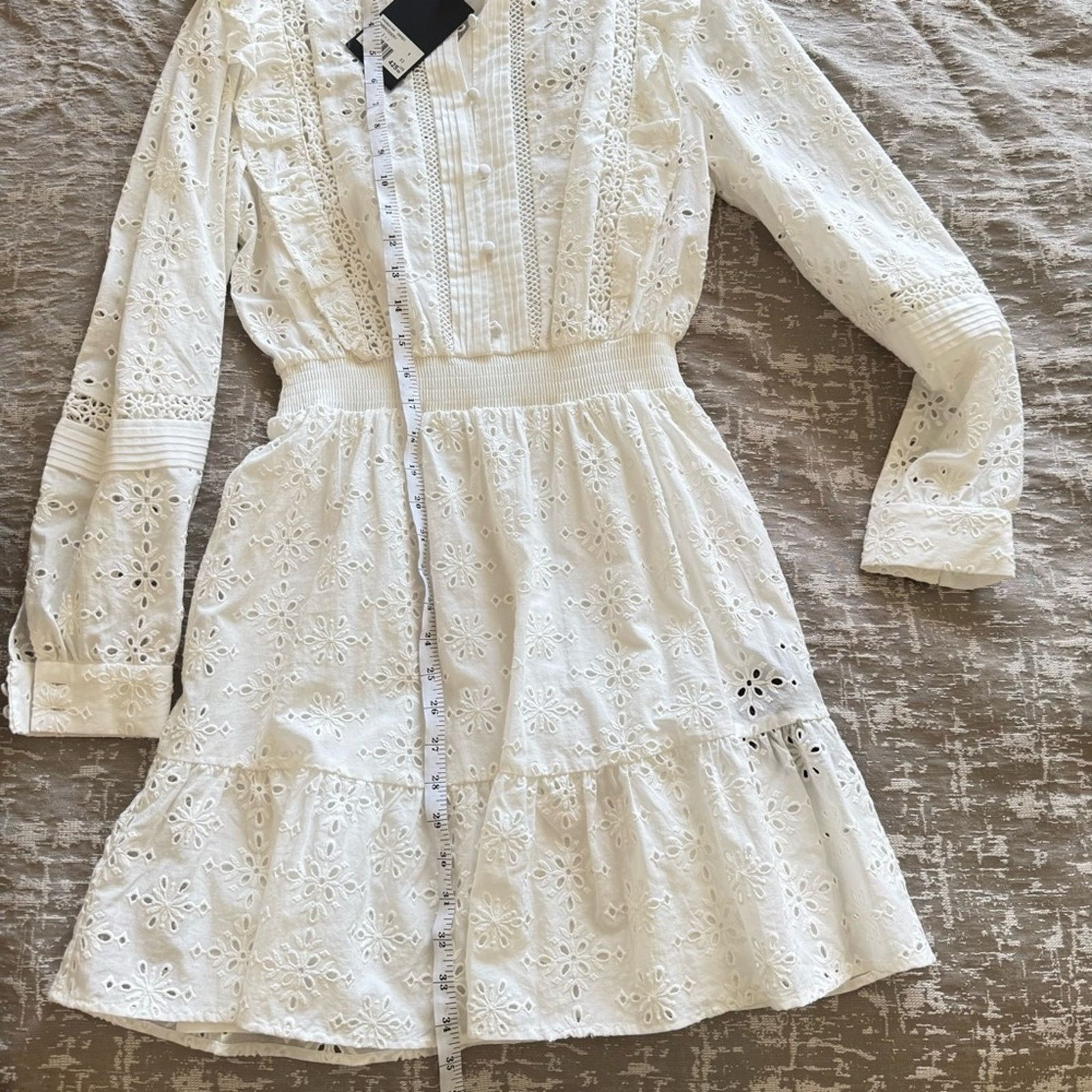 The Kooples NWT! The Kooples White Crochet Buttoned Sundress, Size 1 S Size S / US 4 / IT 40 - 4 Thumbnail