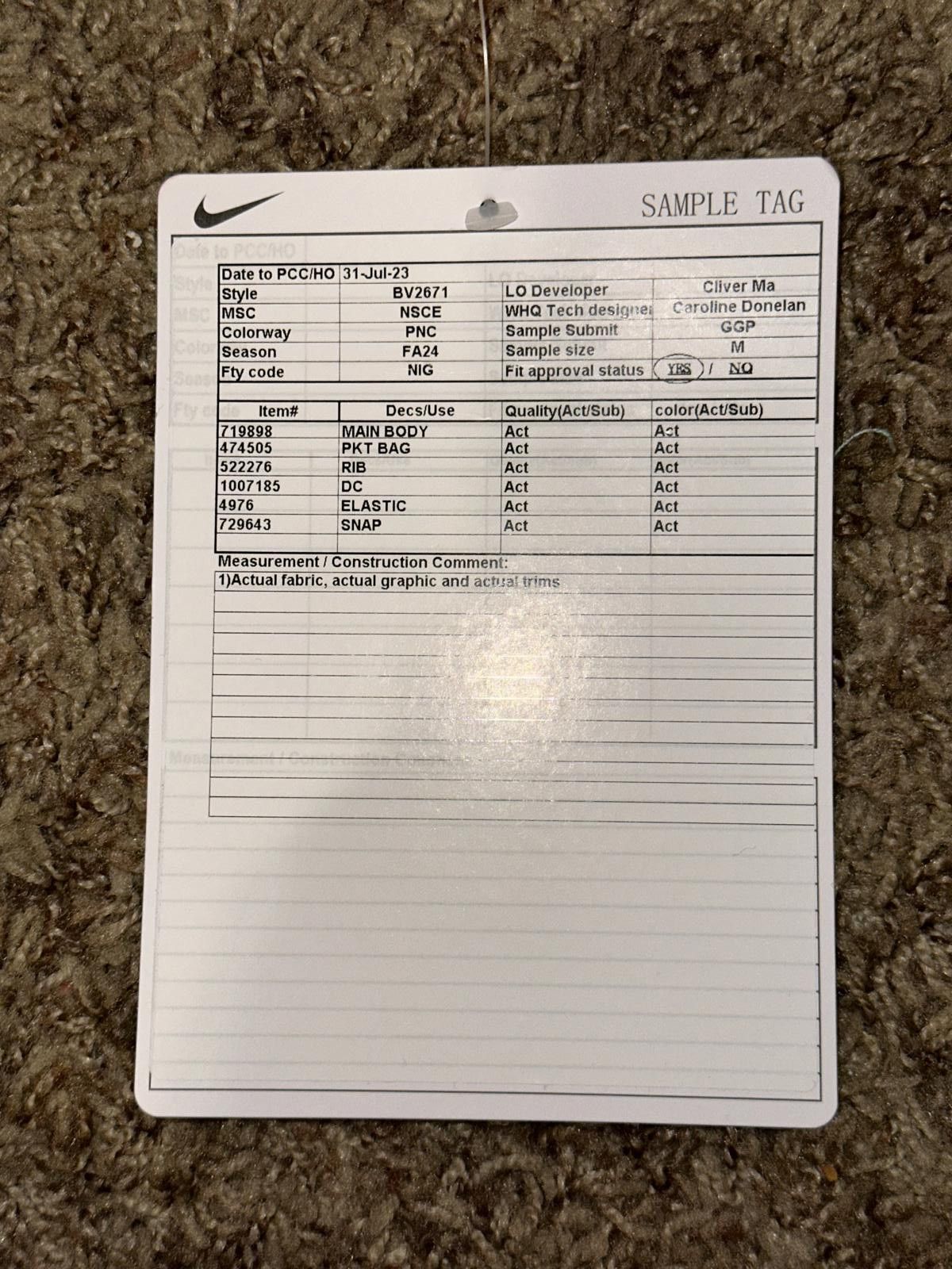 Nike Nike Men's Sportswear Club Fleece Joggers Sample Size US 32 / EU 48 - 9 Thumbnail