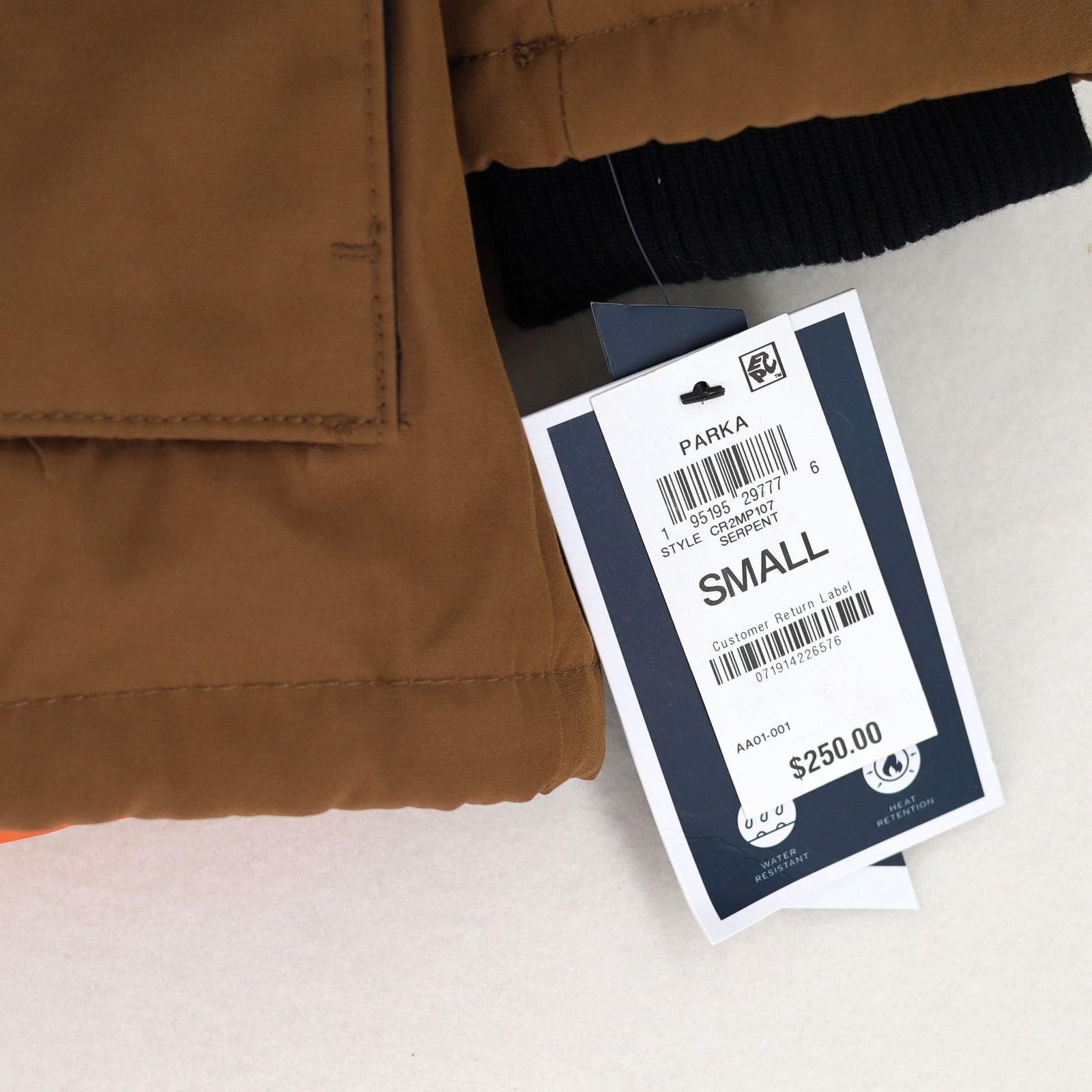 Club Room Club Room Men's Sepia Woven Waterproof Winter Parka Size S Size US S / EU 44-46 / 1 - 6 Thumbnail