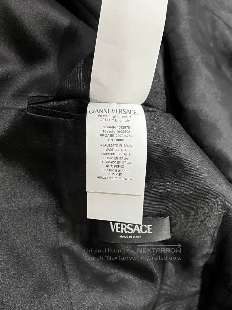 Versace Versace Black wool beaded design suit Size 48S - 7 Thumbnail