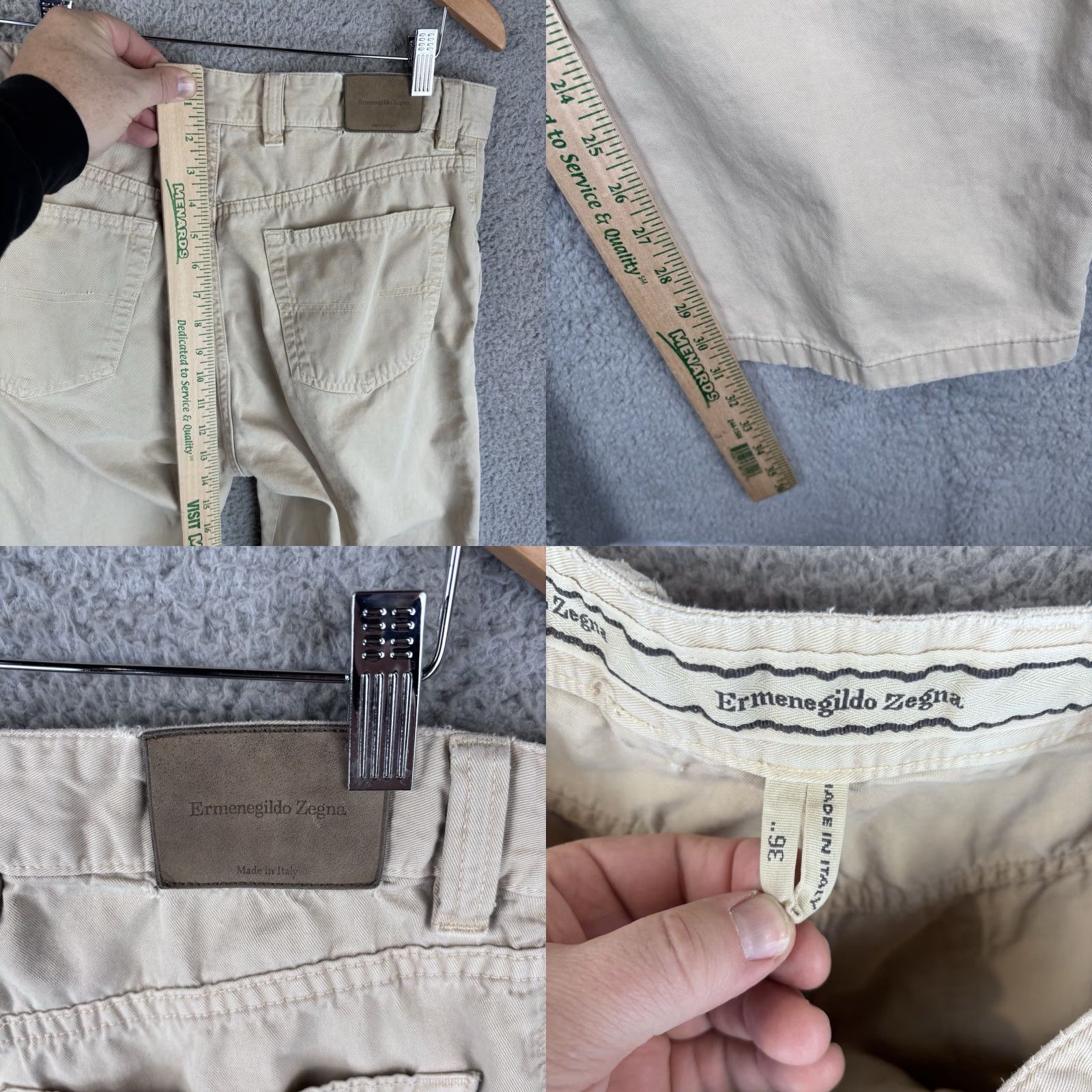 Ermenegildo Zegna Ermenegildo Zegna Jeans Men 34 Tan Beige 5-Pocket Denim Casual *READ* Size US 34 / EU 50 - 8 Thumbnail
