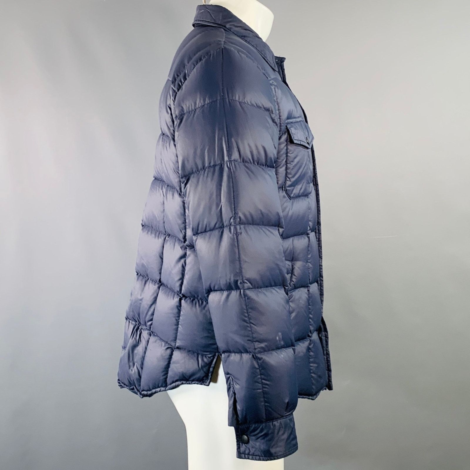Aspesi ASPESI Size M Navy Quilted Nylon Zip Snaps Jacket Size US M / EU 48-50 / 2 - 3 Thumbnail