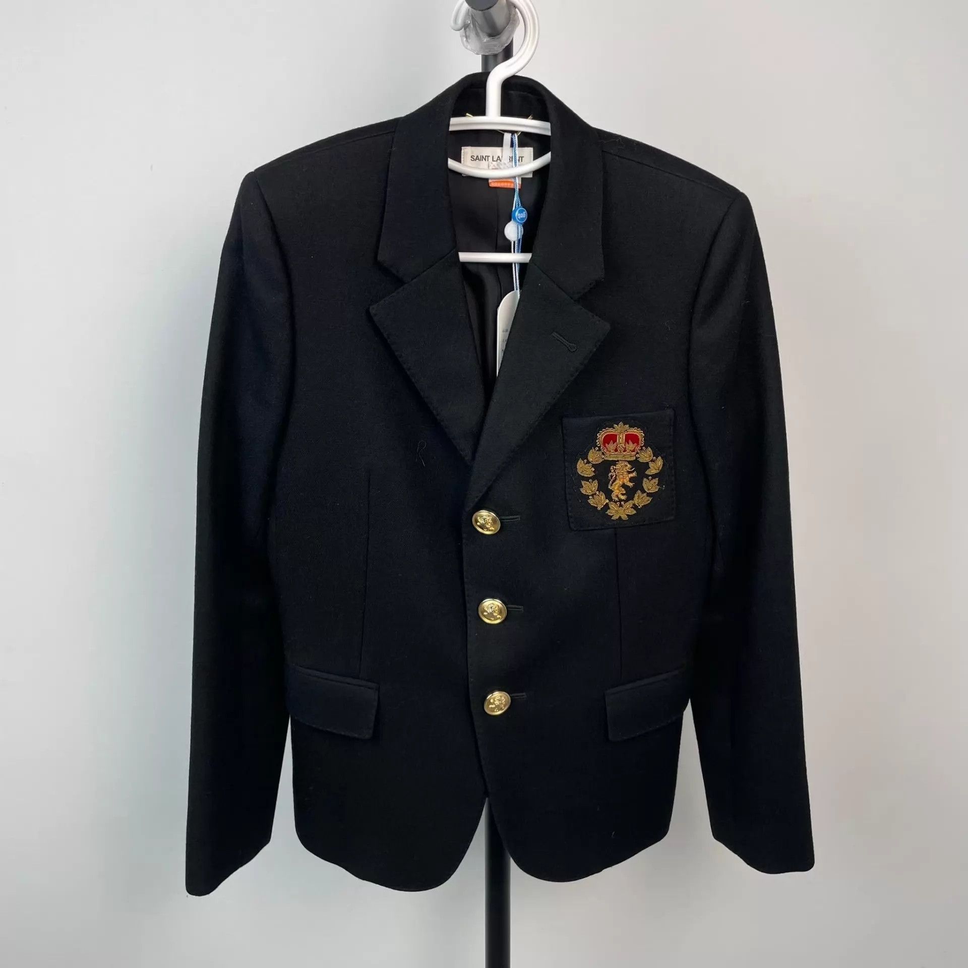 Saint Laurent Paris YSL Cotton Blue Blazer 165 Size S / US 4 / IT 40 - 1 Thumbnail