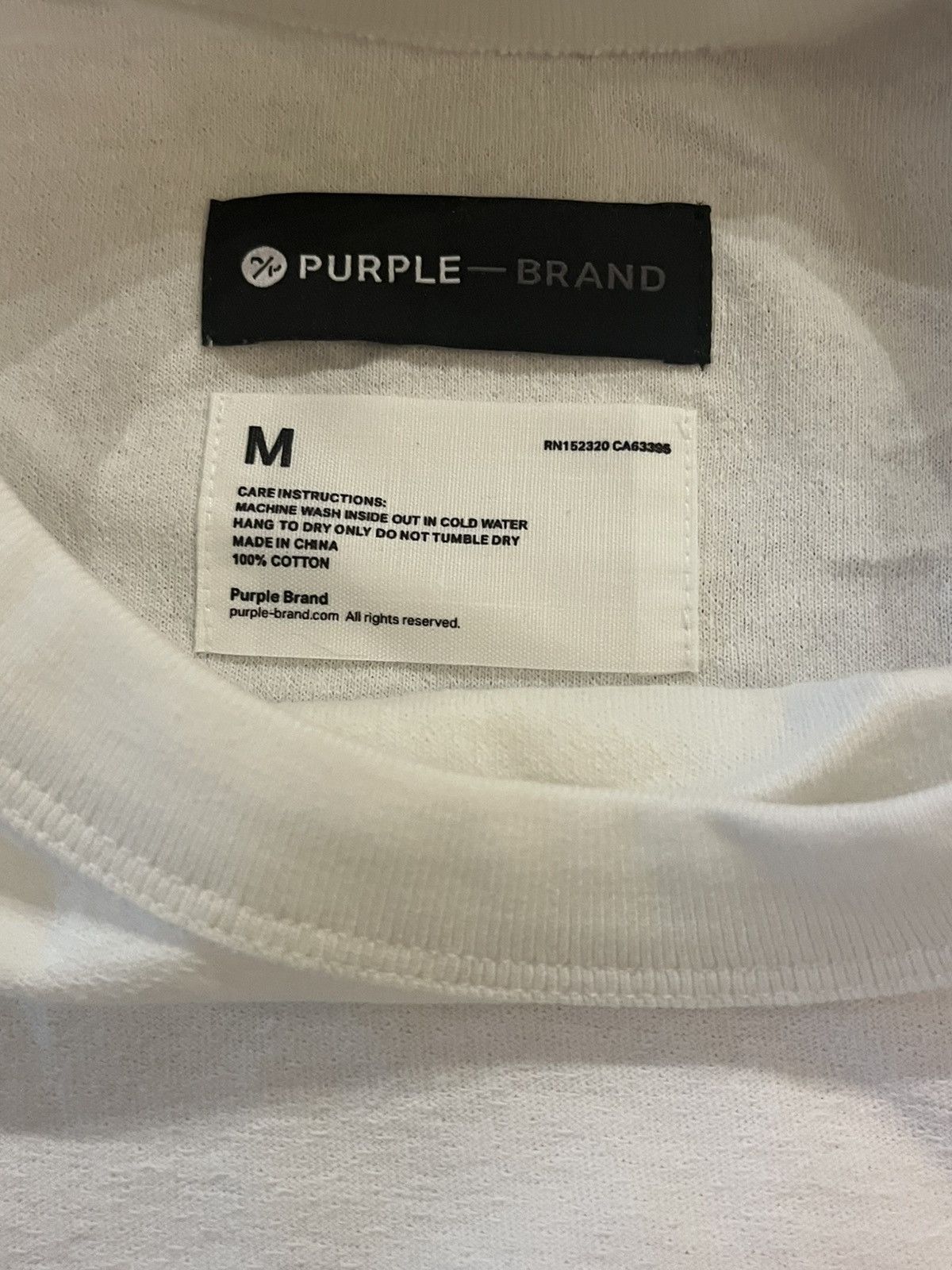Purple Brand Medium white long sleeve new Size US M / EU 48-50 / 2 - 3 Thumbnail