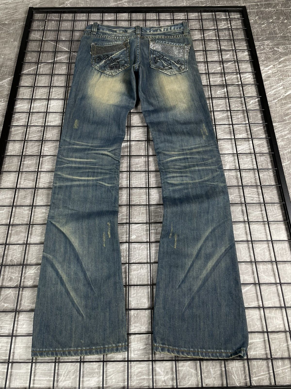 Tornado Mart 00s Y2K Fade Low Rise Jeans Miss Sixty DG LGB Hysteric Vibe Size 25" / US 0 / IT 36 - 3 Thumbnail