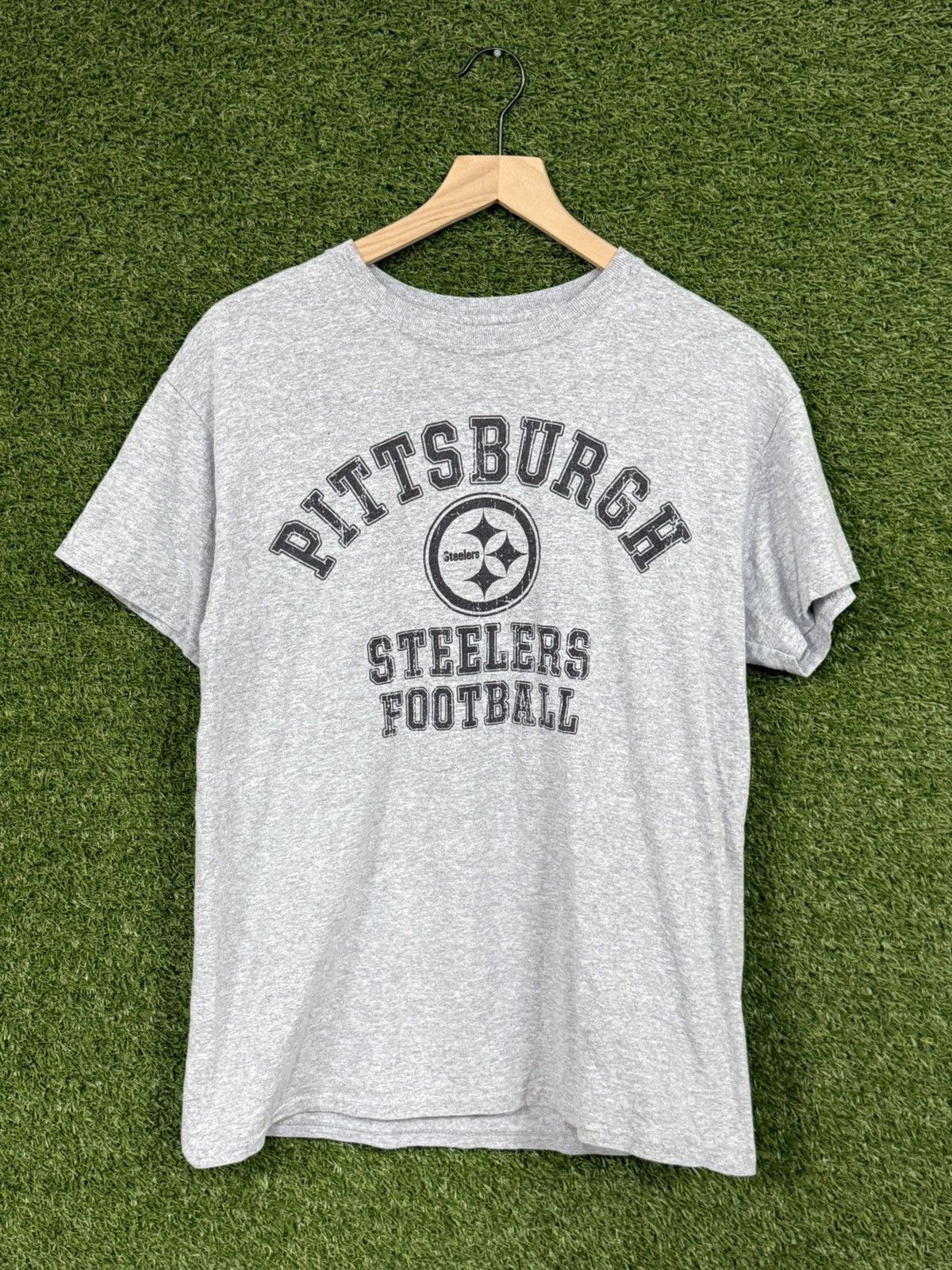 NFL Pittsburgh Steelers Football Grey Logo Tee Medium 90s Size US M / EU 48-50 / 2 - 1 Thumbnail