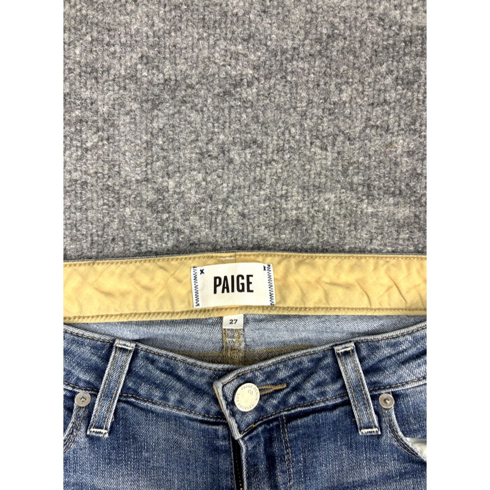 Paige PAIGE Jeans Womens 27 Blue Jimmy Jimmy Skinny Medium Wash Stretch Made in USA Size 27" / US 4 / IT 40 - 2 Thumbnail
