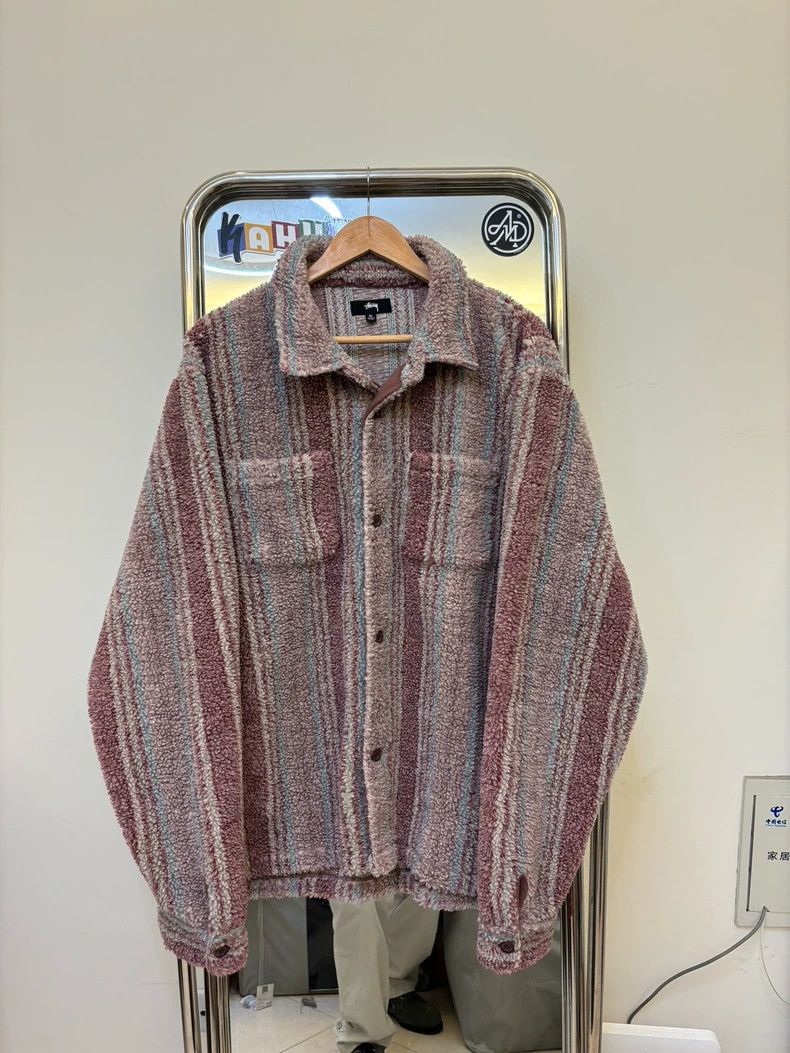 Stussy Stussy 2023AW Fleece Jacket with Stripes | Grailed