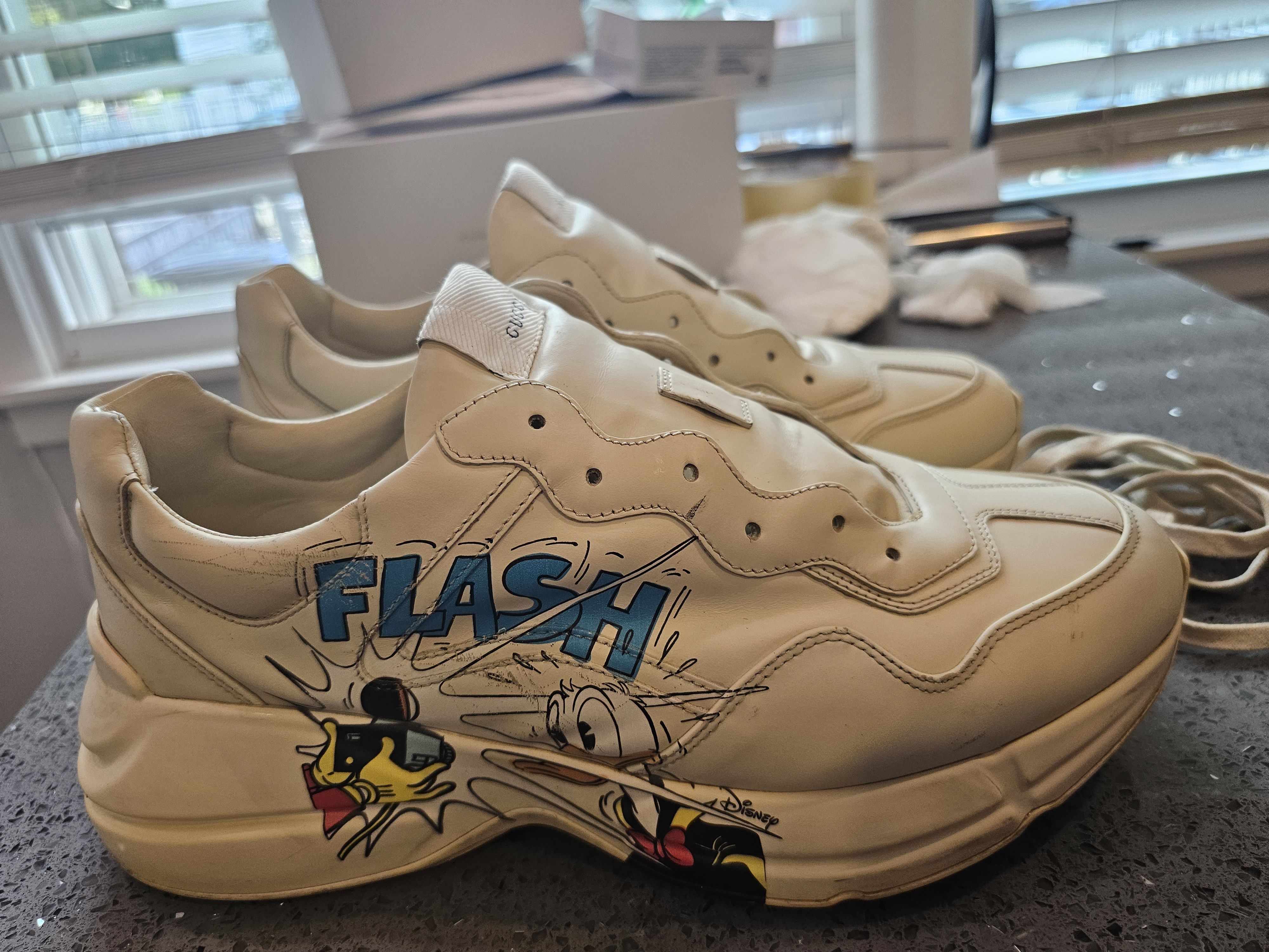 Gucci Gucci X Disney Rhyton Donald Duck Sneakers 9 Converts 10 US | Grailed