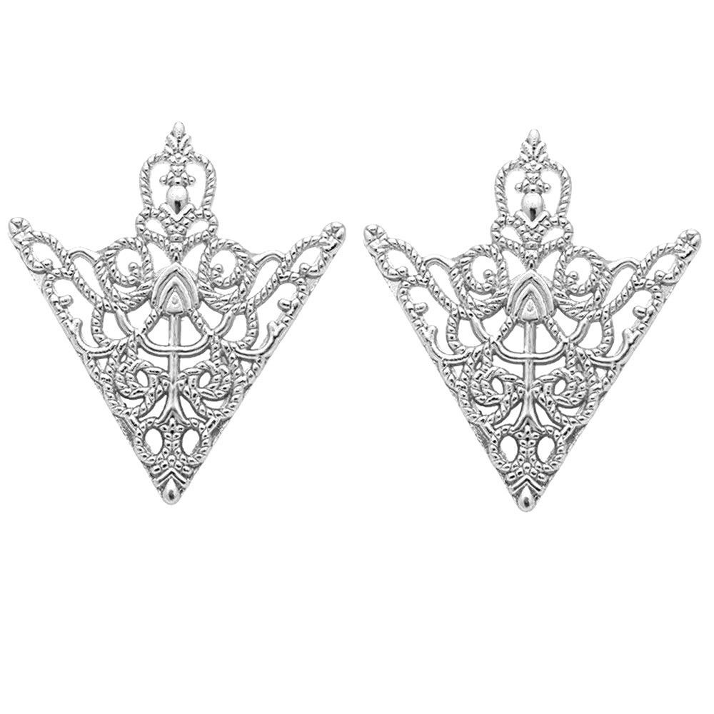 Other Silver Triangle Shirt Collar Brooches Size ONE SIZE - 3 Thumbnail