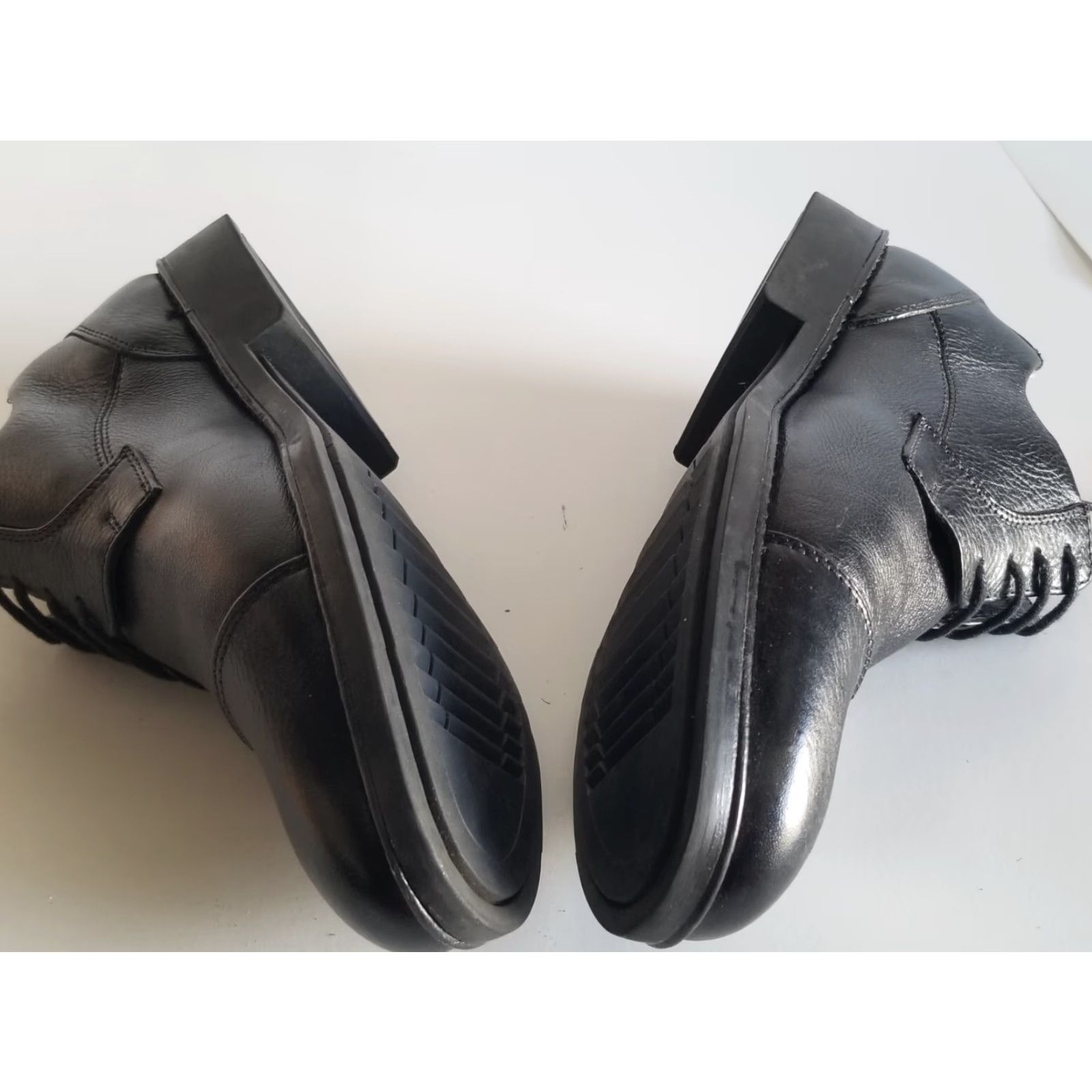 Vintage Belvedere Duke Dress Shoes Mens 9.5 D Oxford Black Leather Cap Toe Lace Up Size ONE SIZE - 7 Thumbnail