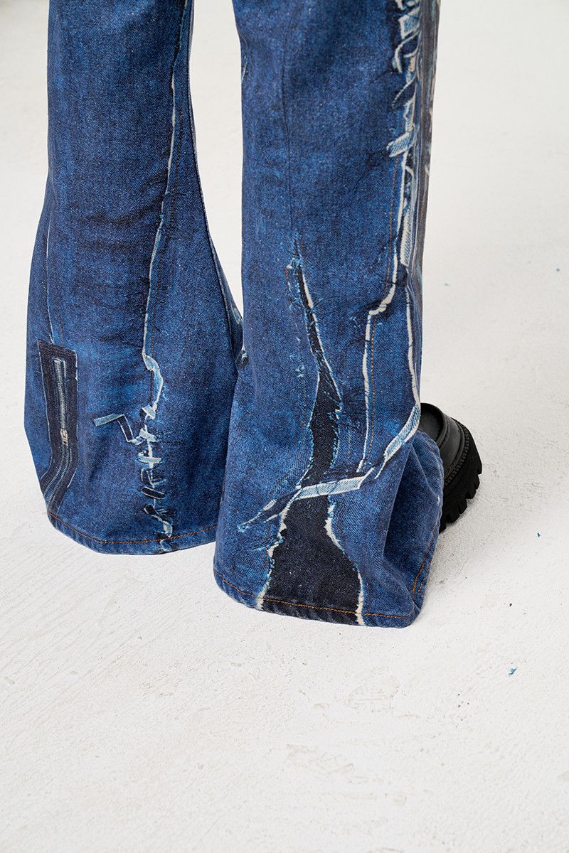 Japanese Brand × Jean Hand Painted Printed 3D Jeans Wide Leg Size US 36 / EU 52 - 6 Thumbnail