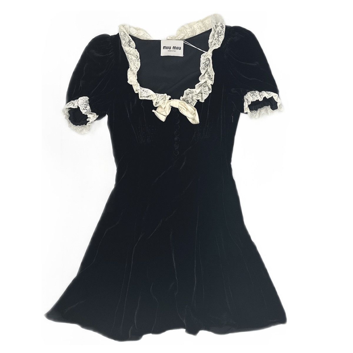 MIU MIU ブラックミニワンピース 38 Mini dress Miu Miu Black size 38 IT in Polyester - 33443454