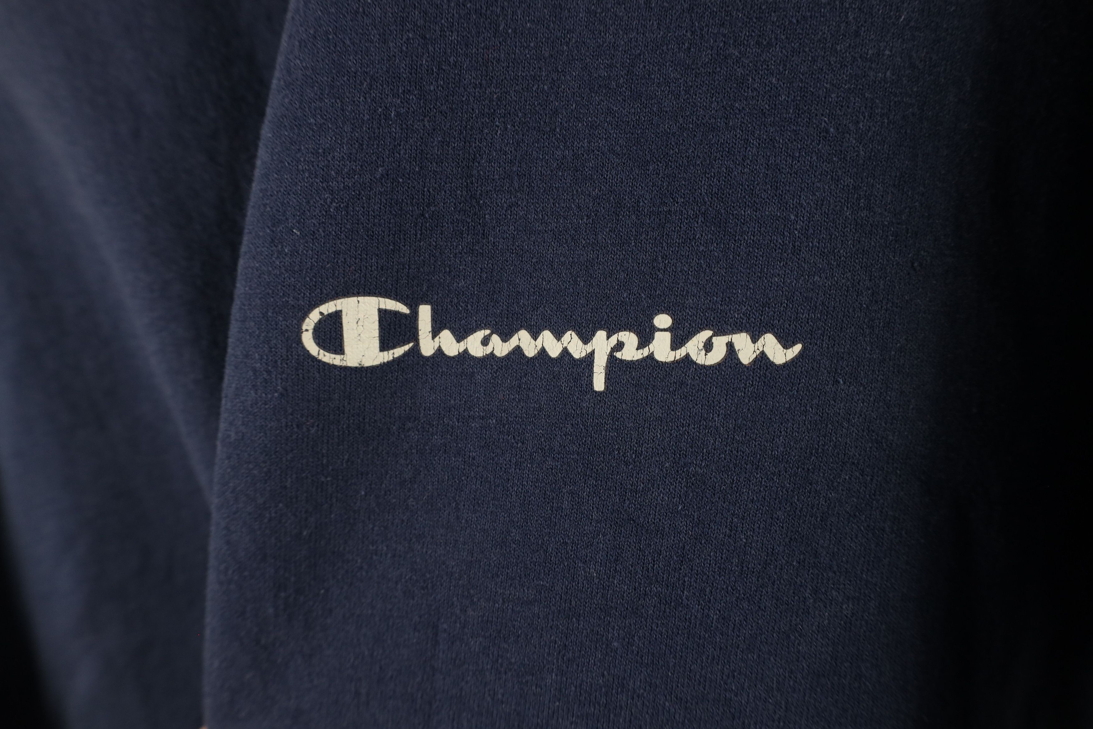 Champion × Vintage Vintage 90s Champion Spell Out Crewneck Sweatshirt Blue Size US L / EU 52-54 / 3 - 4 Thumbnail