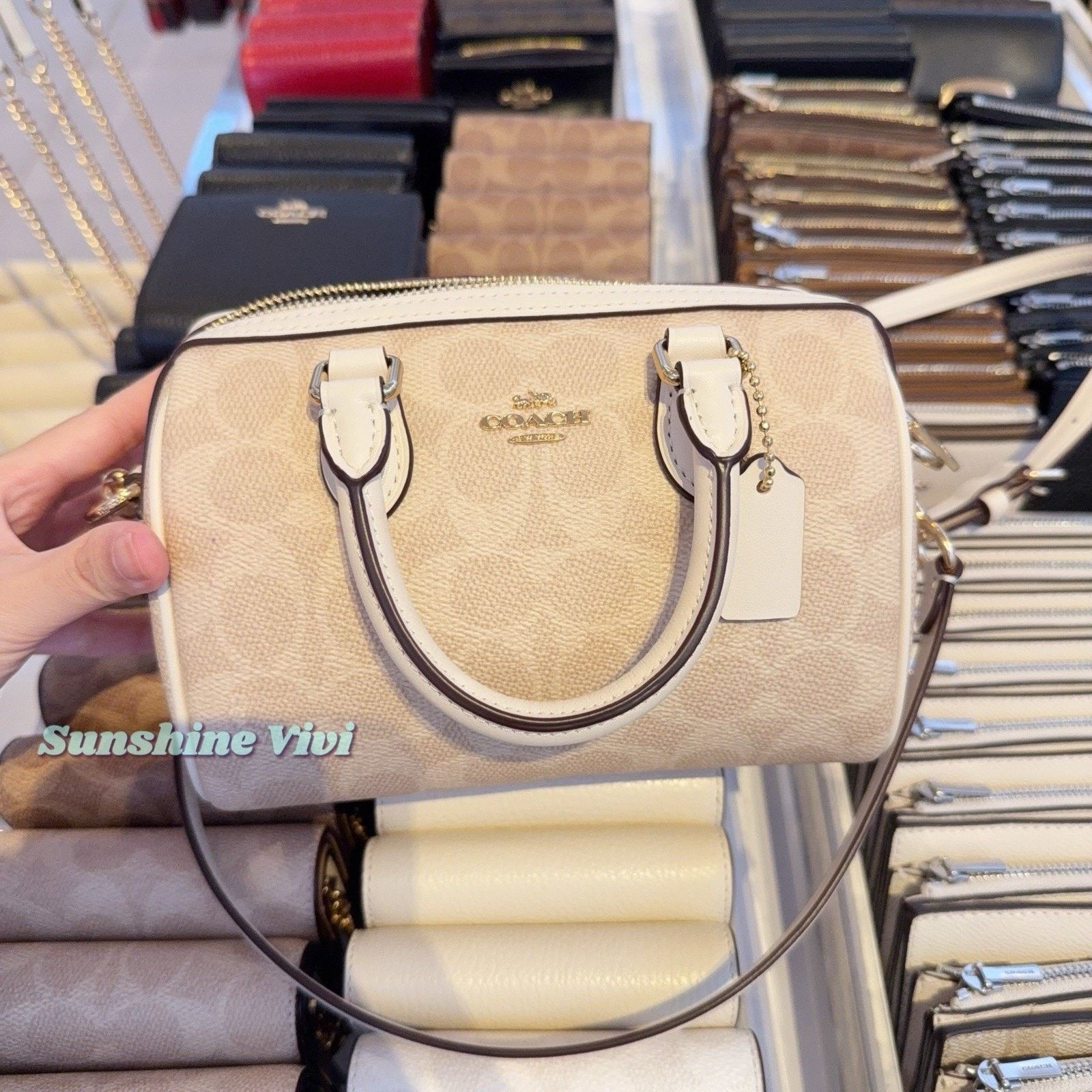 Coach NWT Coach Mini Rowan Crossbody Bag CW329 Gold/Sand/Chalk Size ONE SIZE - 3 Thumbnail